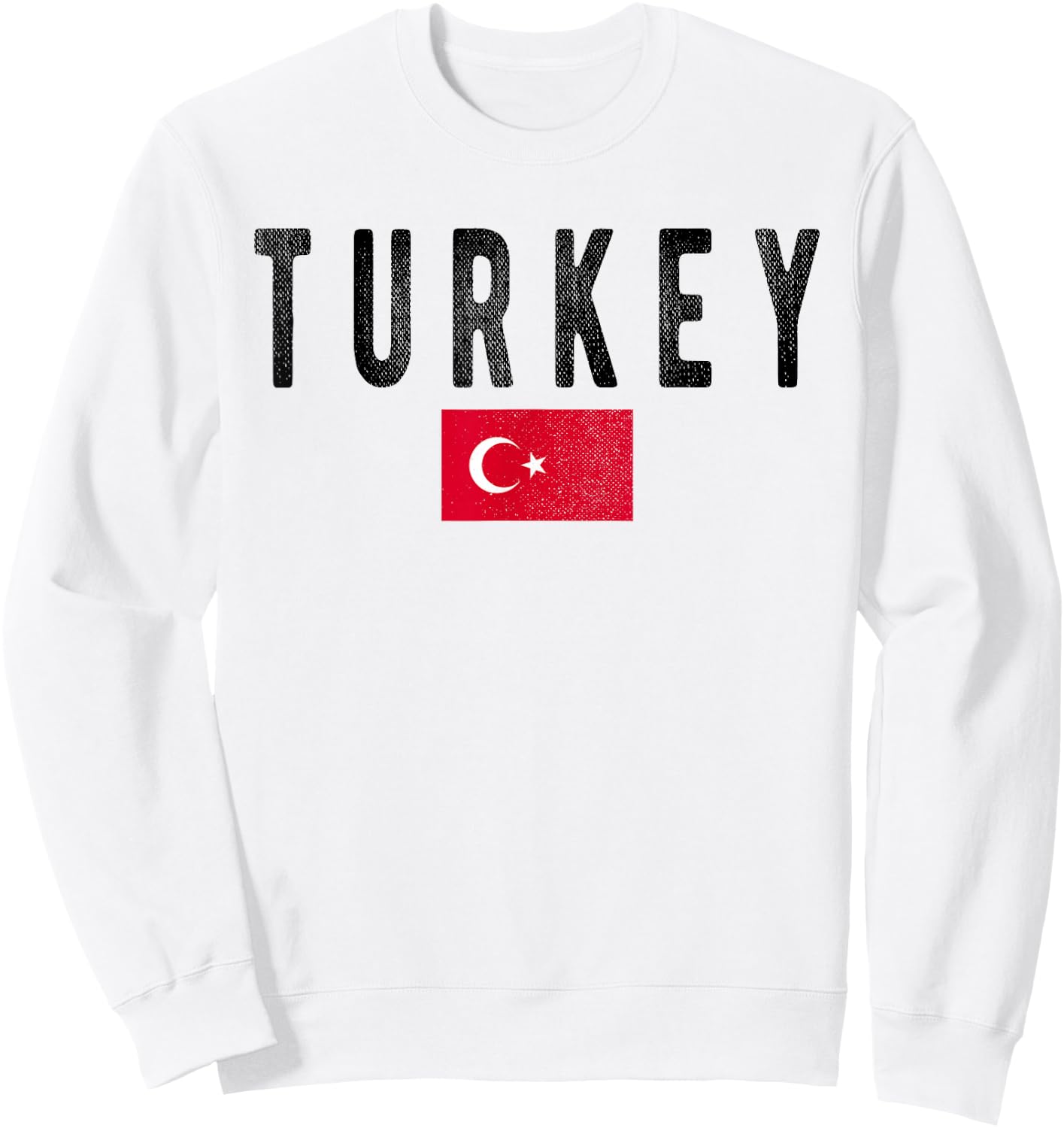 Turkey Country Flag - Souvenir Turkey Sweatshirt - Sweatshirt | White