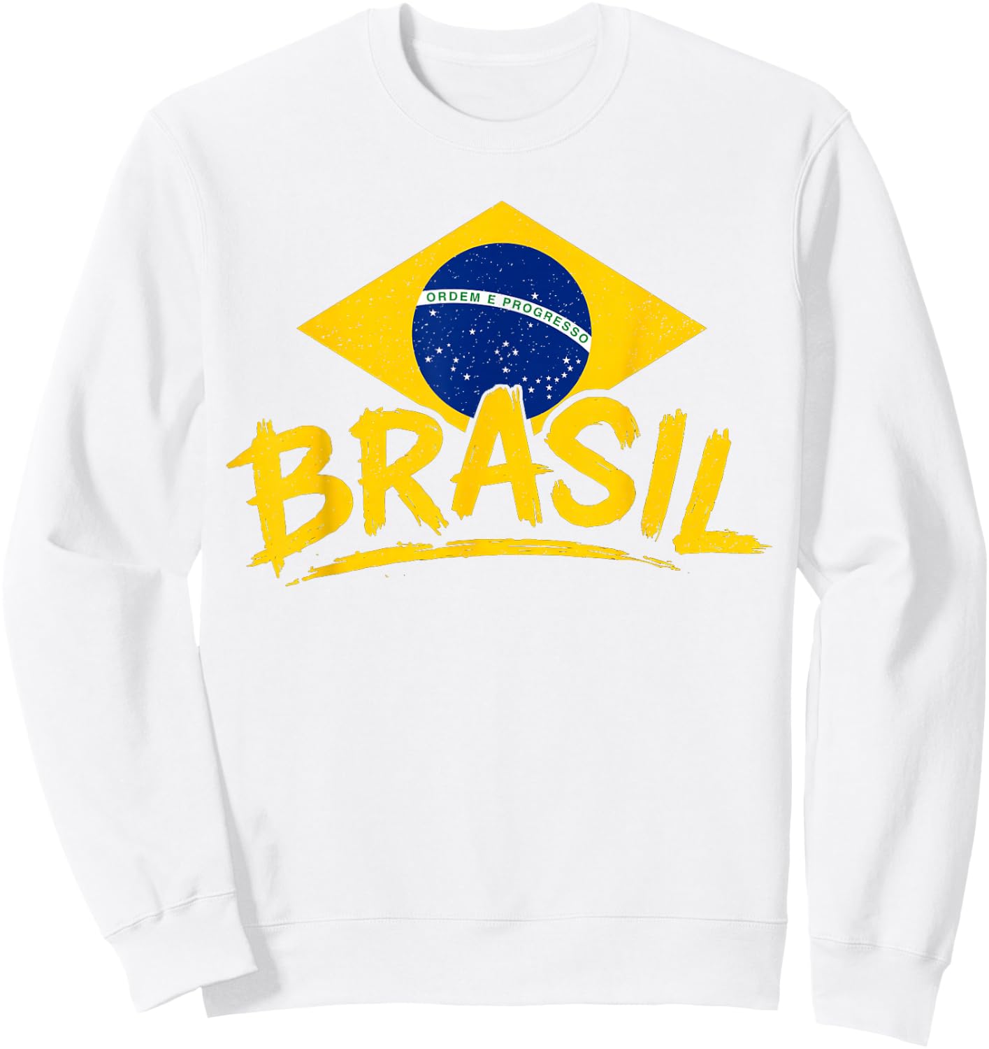 Brasil Flag Symbol Brazilian Pride Sweatshirt - Sweatshirt | White
