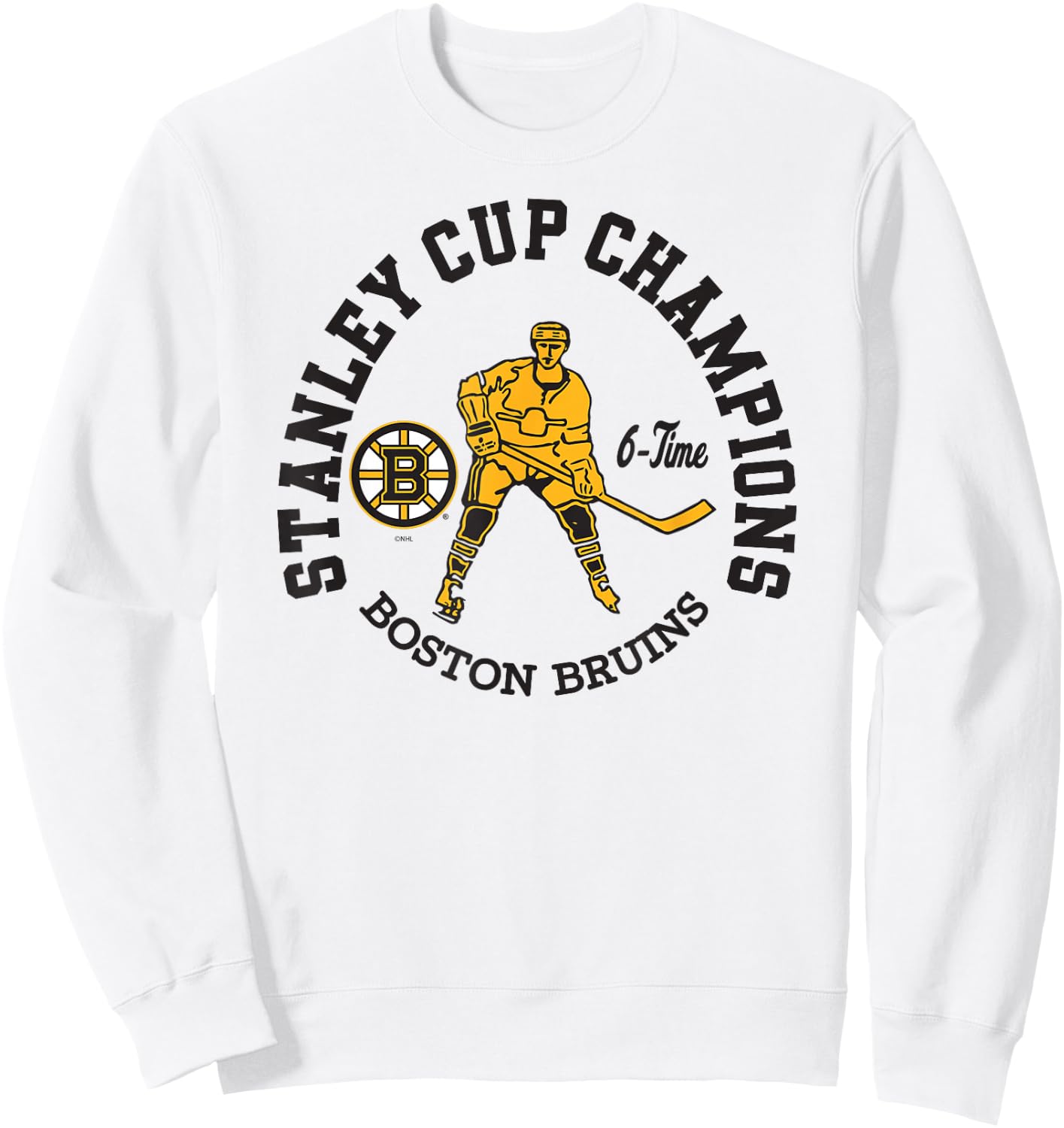 Boston Bruins Stanley Cup Champions 6-Time Gray Sweatshirt - Sweatshirt | White