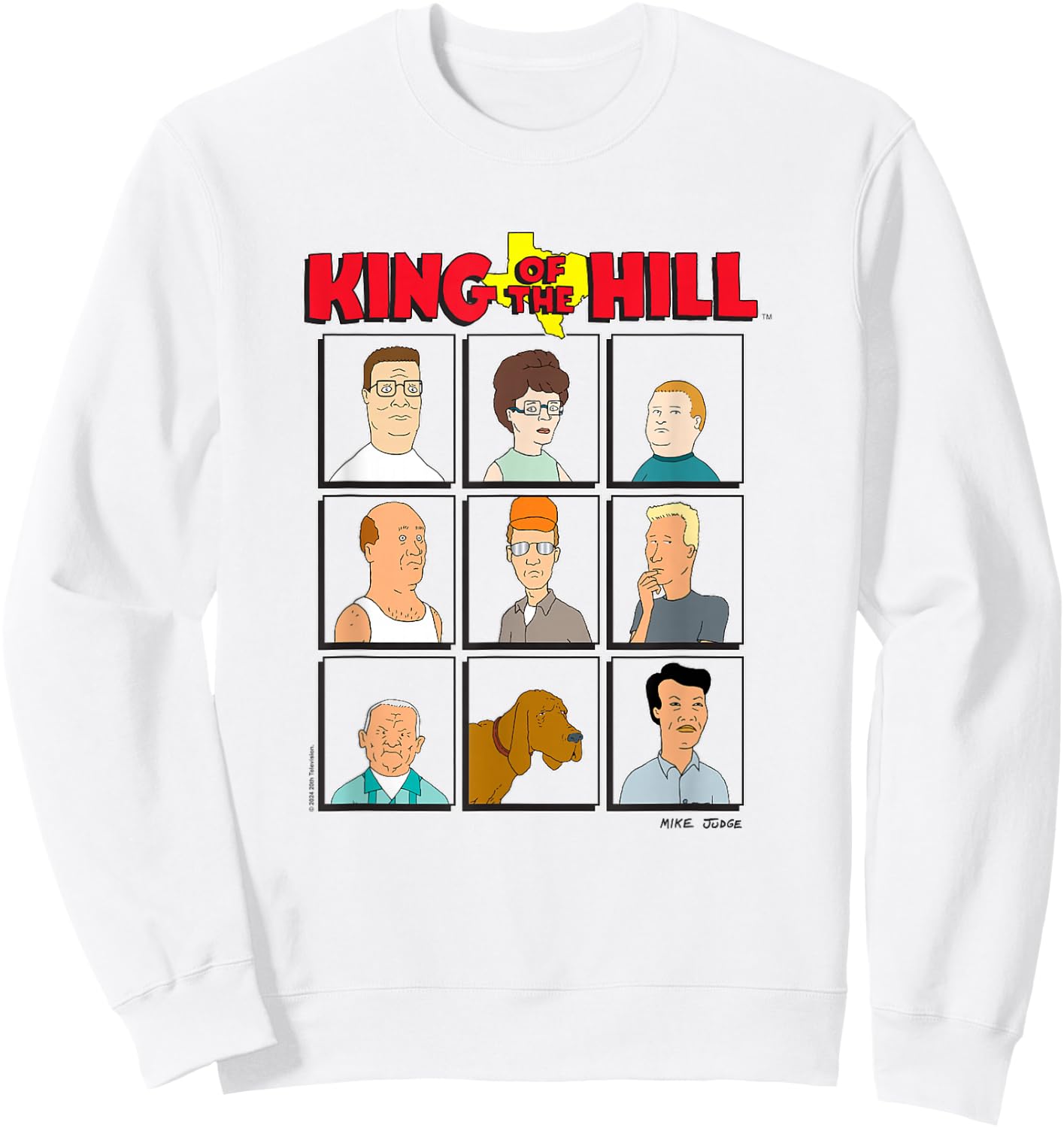 King Of The Hill Cast of Characters The Neighbor Bunch Sweatshirt - Sweatshirt | White