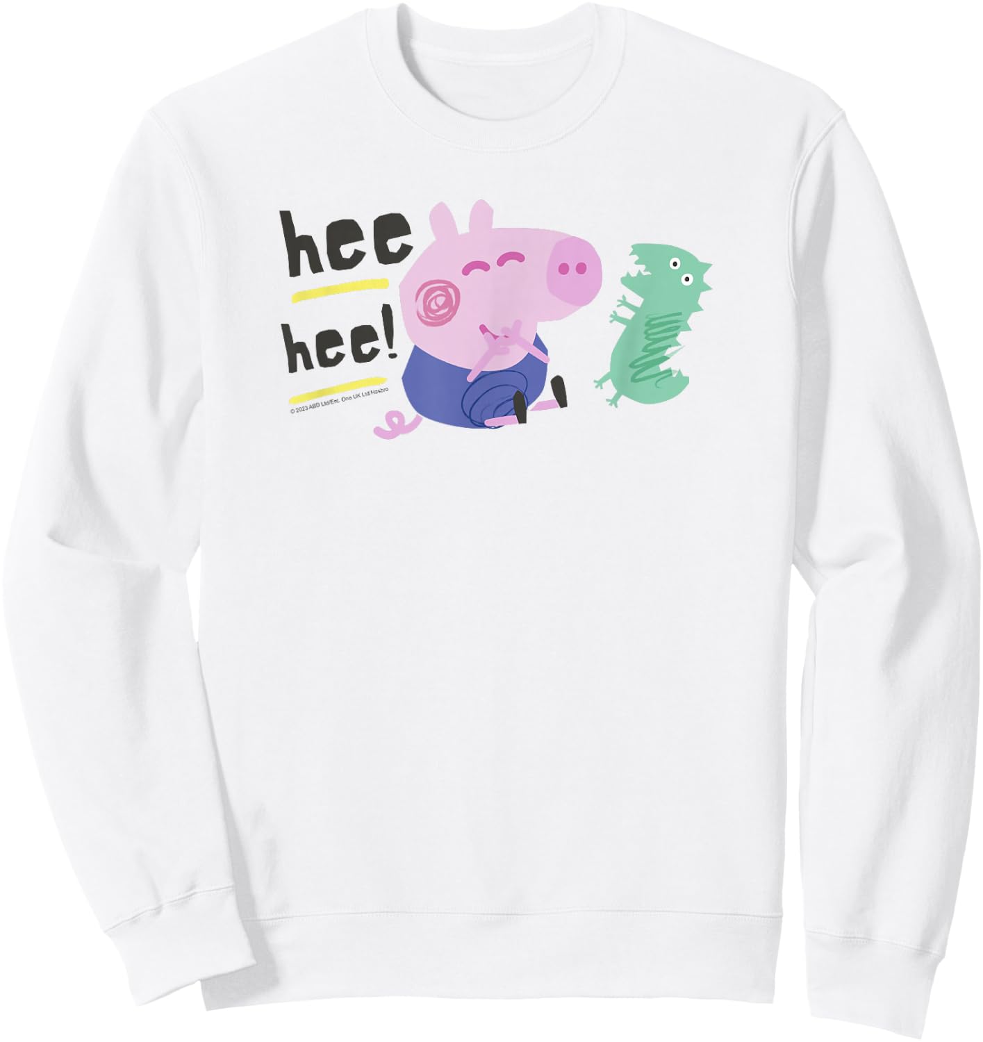Peppa Pig Hee Hee! George Playing with Mr. Dinosaur Sweatshirt - Sweatshirt | White