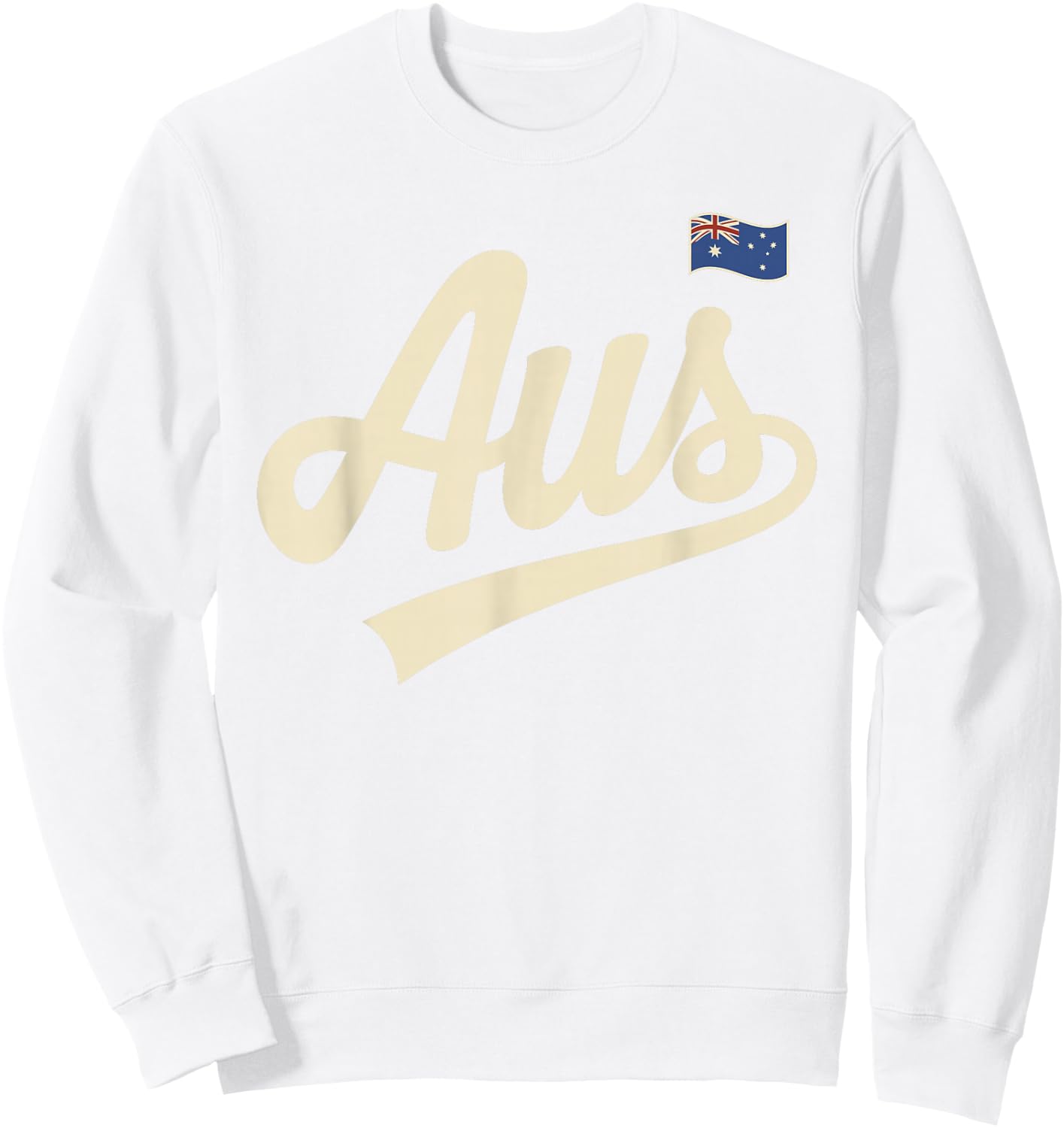 Australia Vintage Script Fan Sweatshirt - Sweatshirt | White