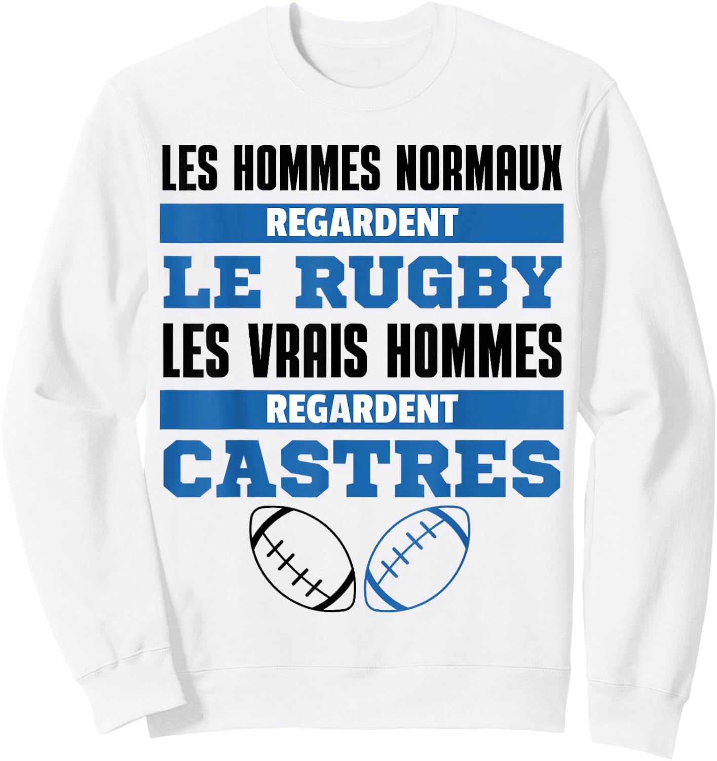 Supporter Rugby Castres Gift Humour , white, S Sweatshirt - Sweatshirt | White