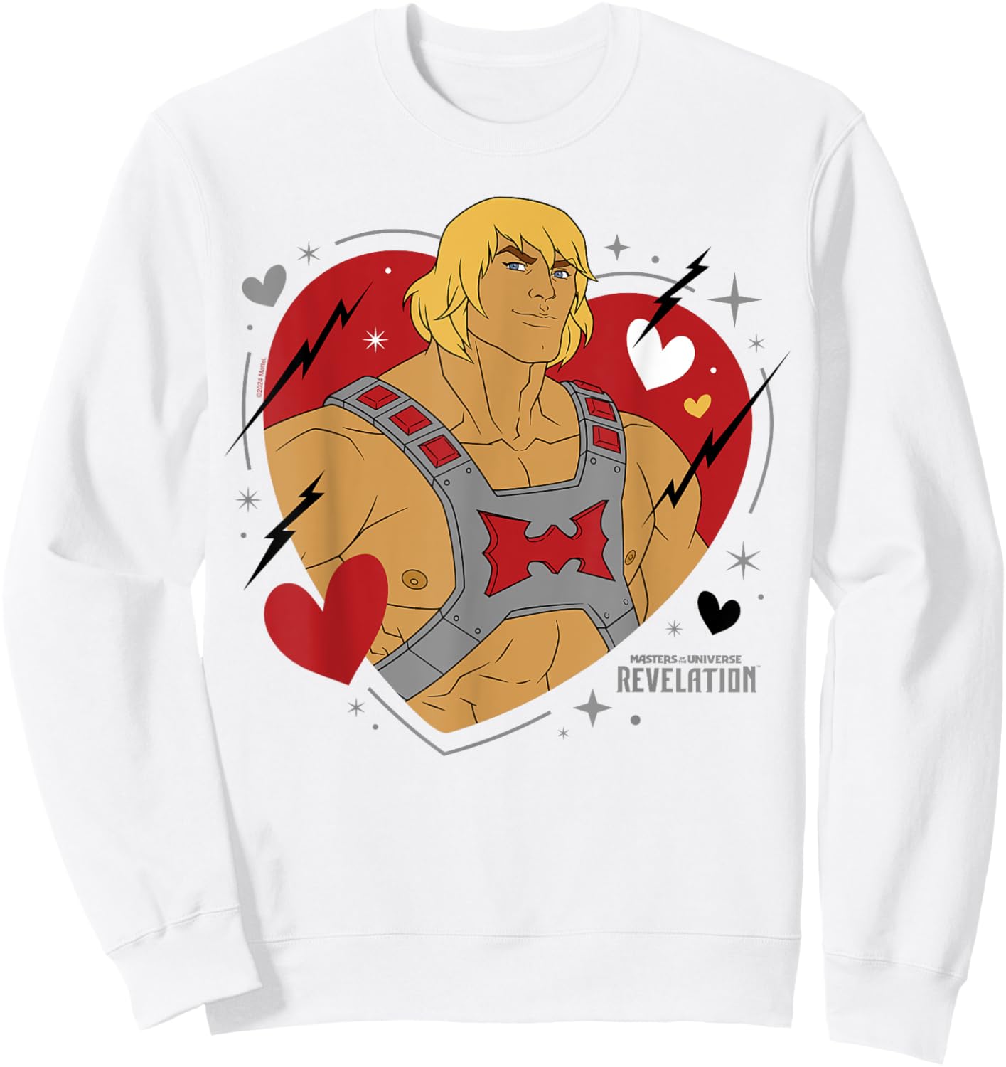 The Revelation of Masters of the Universe - He Man Heart , blue Sweatshirt - Sweatshirt | White