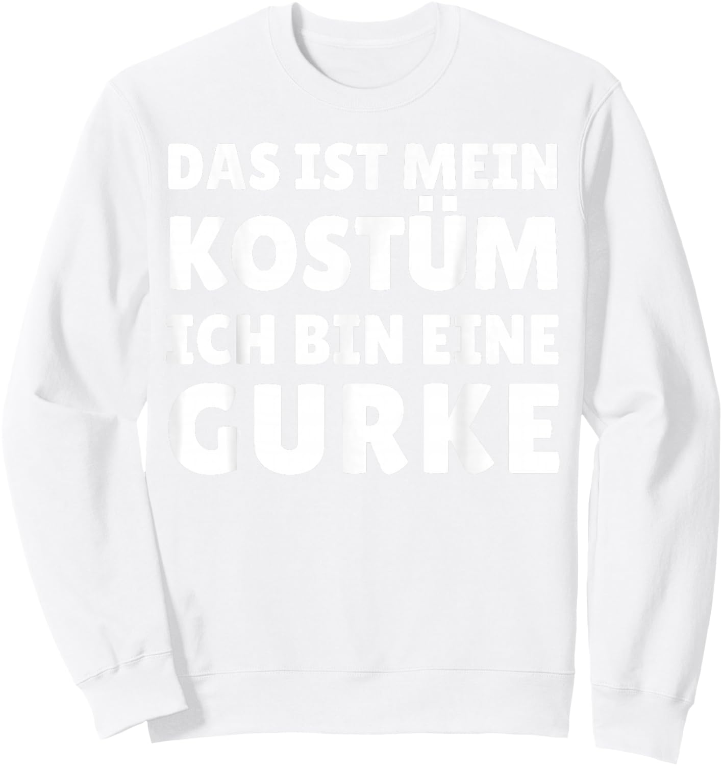 Funny Cucumber Costume for Carnival Halloween , Green Sweatshirt - Sweatshirt | White