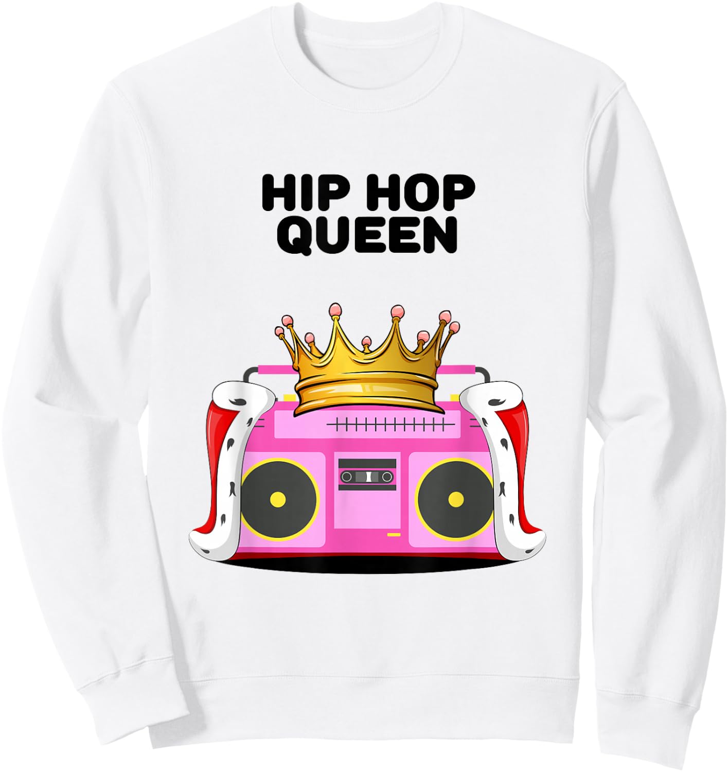 Hip Hop Queen Girls' Hip Hop Women's Hip Hop , White Sweatshirt - Sweatshirt | White