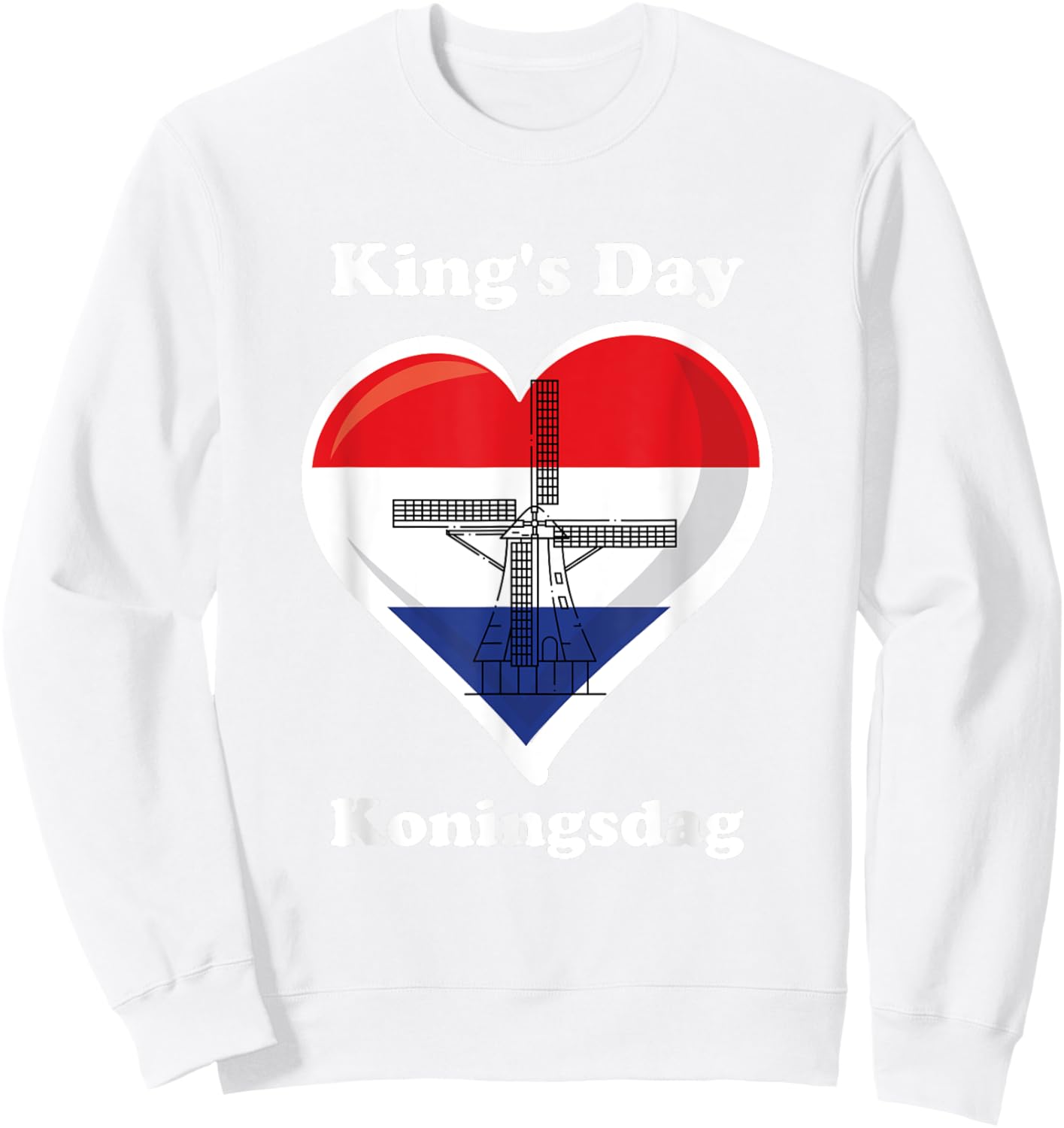 Dutch Koningsdag King's Day , Orange, S Sweatshirt - Sweatshirt | White