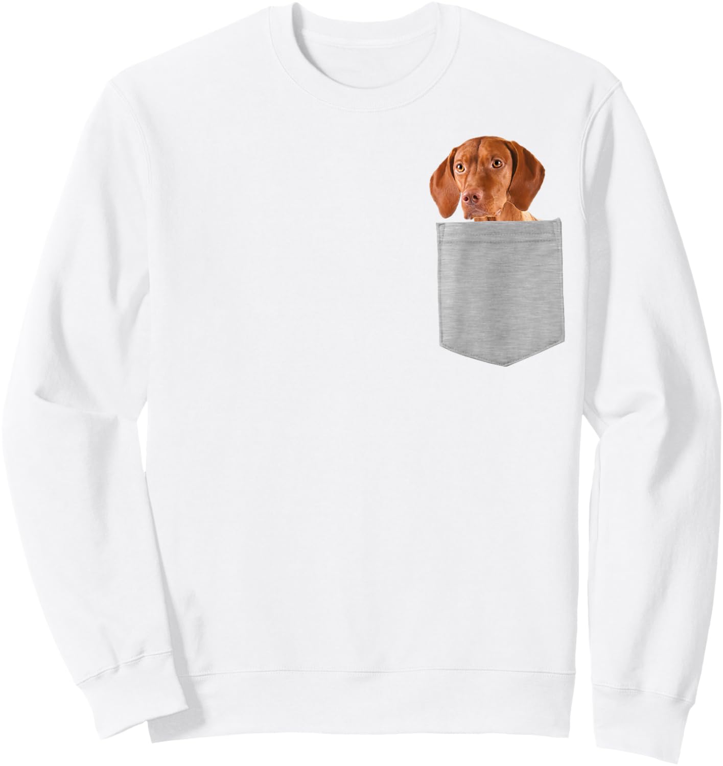 Dog in Your Pocket Vizsla Men Women Girls Kids Sweatshirt - Sweatshirt | White