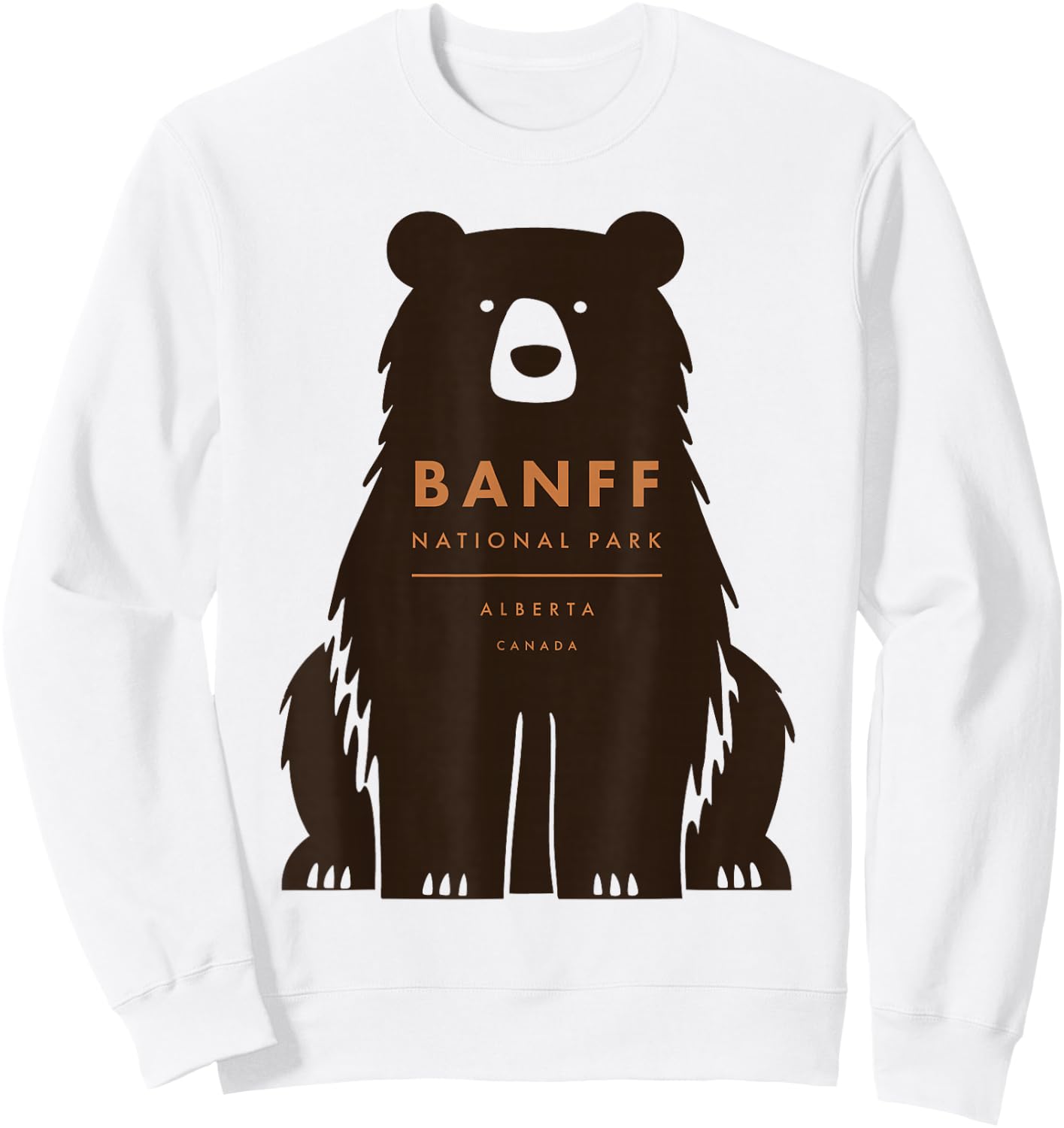 Banff National Park Alberta Canada Retro Vintage Bear Sweatshirt - Sweatshirt | White