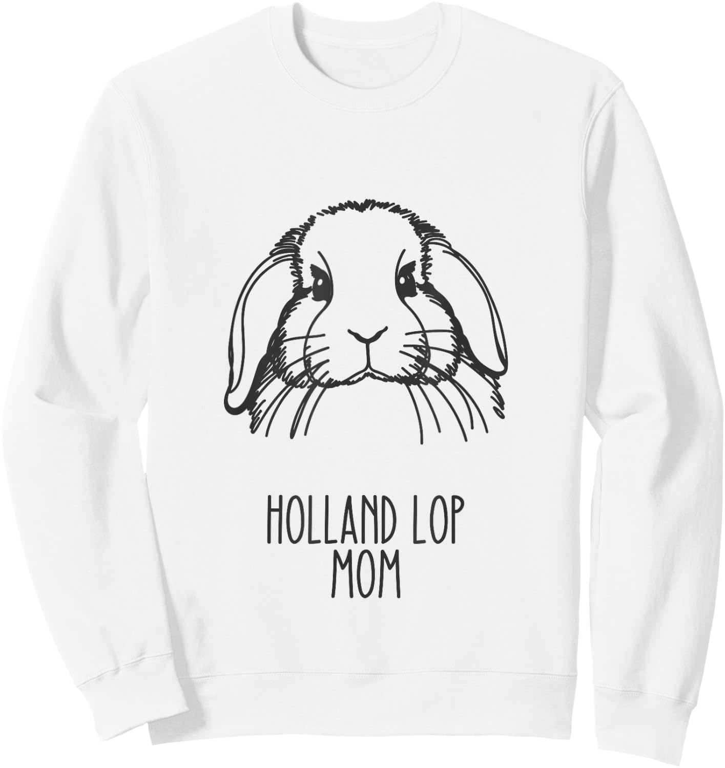Line Art Best Rabbit Mom Women - Holland Lop Sweatshirt - Sweatshirt | White