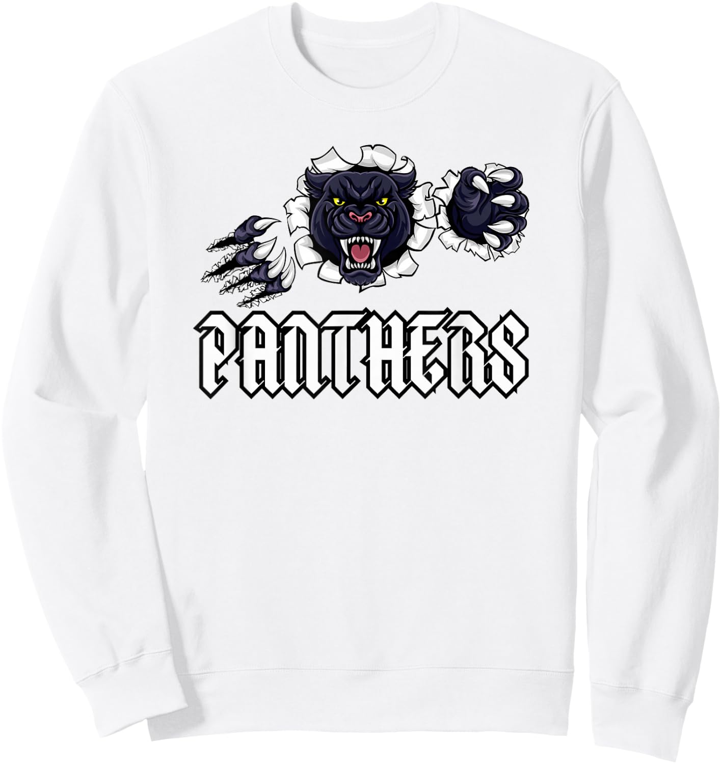 Panther Pride White Text High School Spirit Fan Wear Sweatshirt - Sweatshirt | White