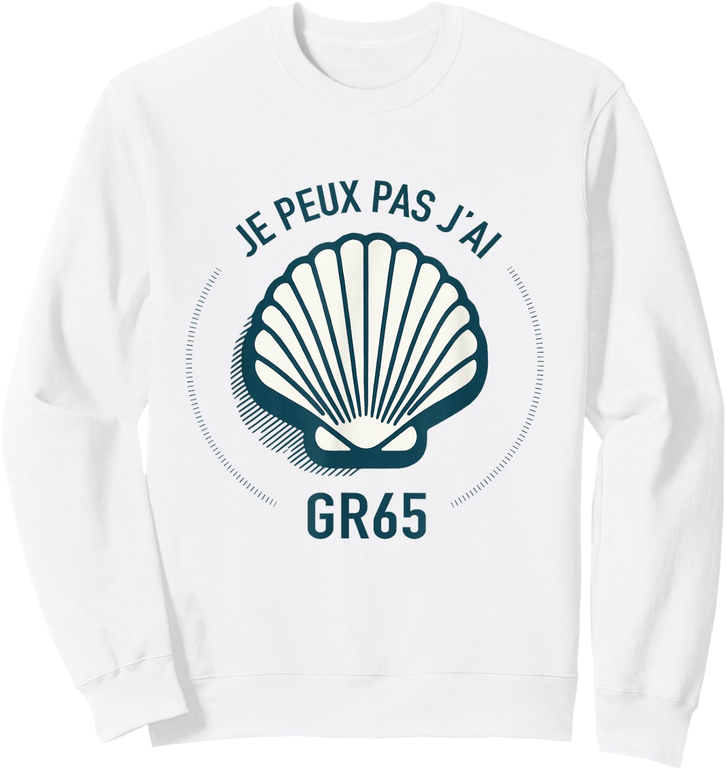 Humour Hiking GR65 Compostela Gift Walker and Pilgrim , Blue, S Sweatshirt - Sweatshirt | White