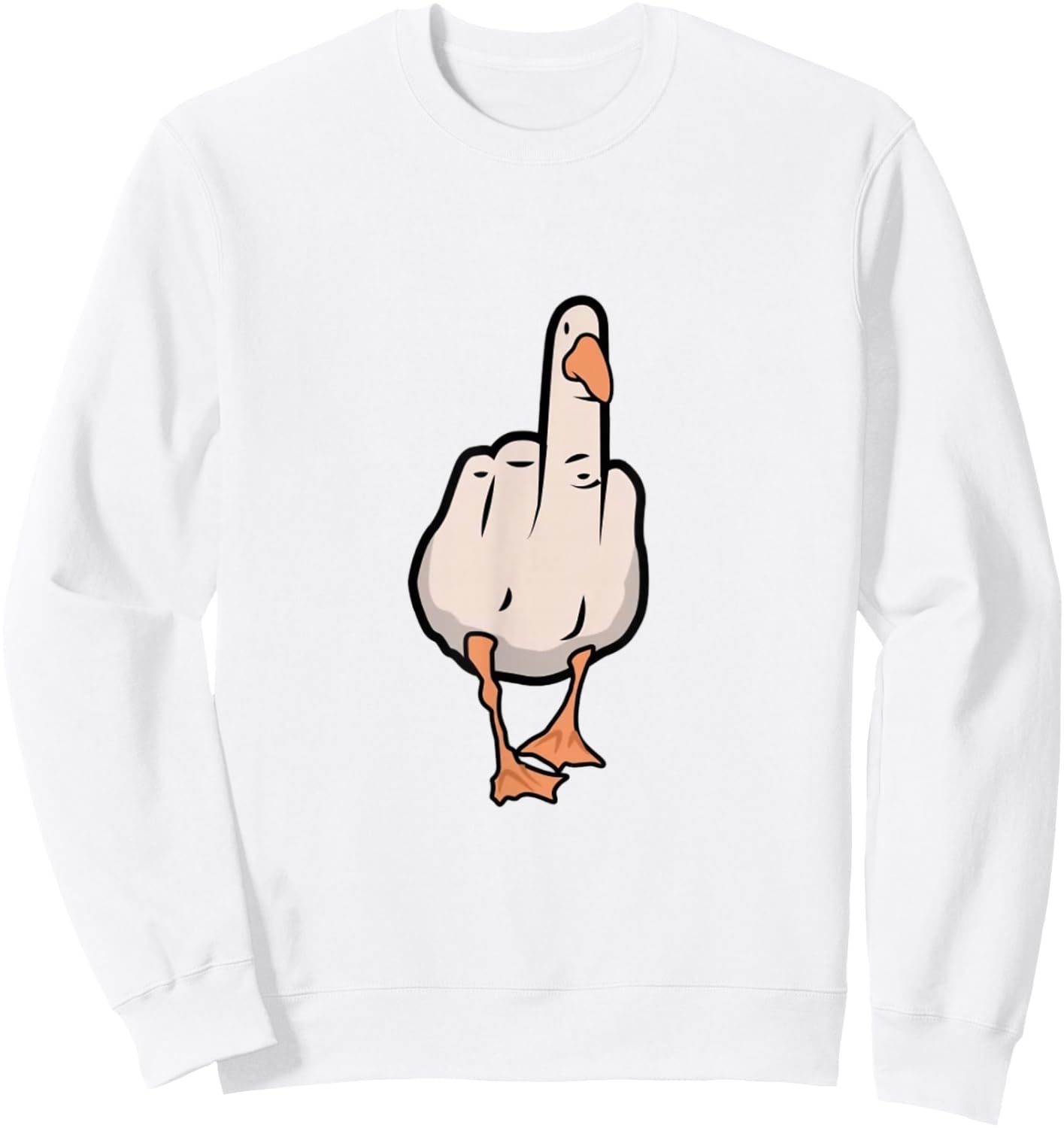 Anti-social duck Sweatshirt - Sweatshirt | White