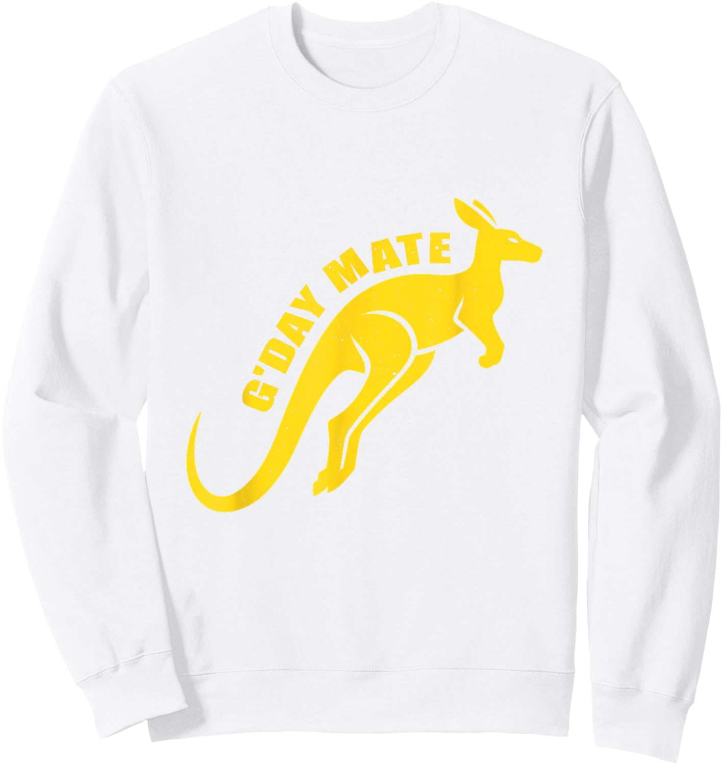 Vintage Kangaroo Australia Shirt, G'day Mate , Australia Day Sweatshirt - Sweatshirt | White