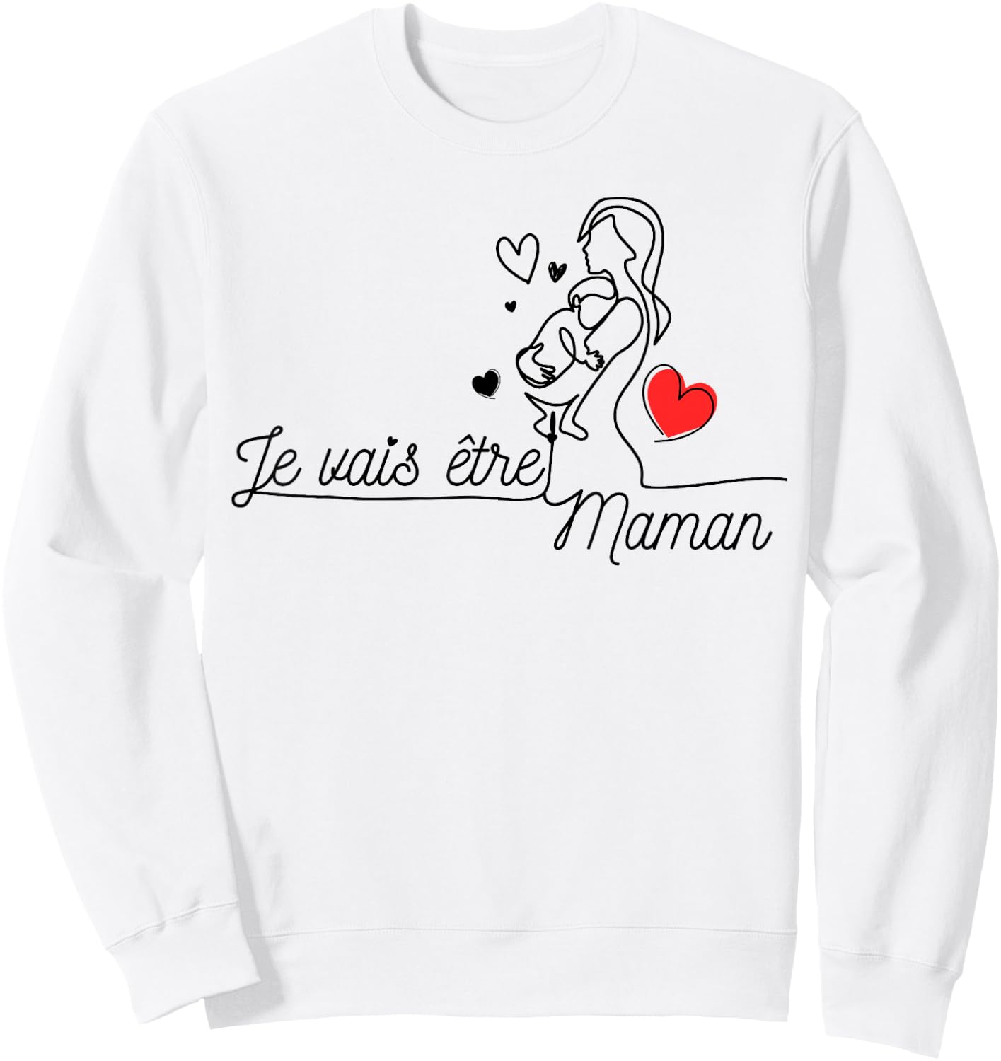 Pregnant woman Future Mom 2025 announcement pregnancy original , white, S Sweatshirt - Sweatshirt | White