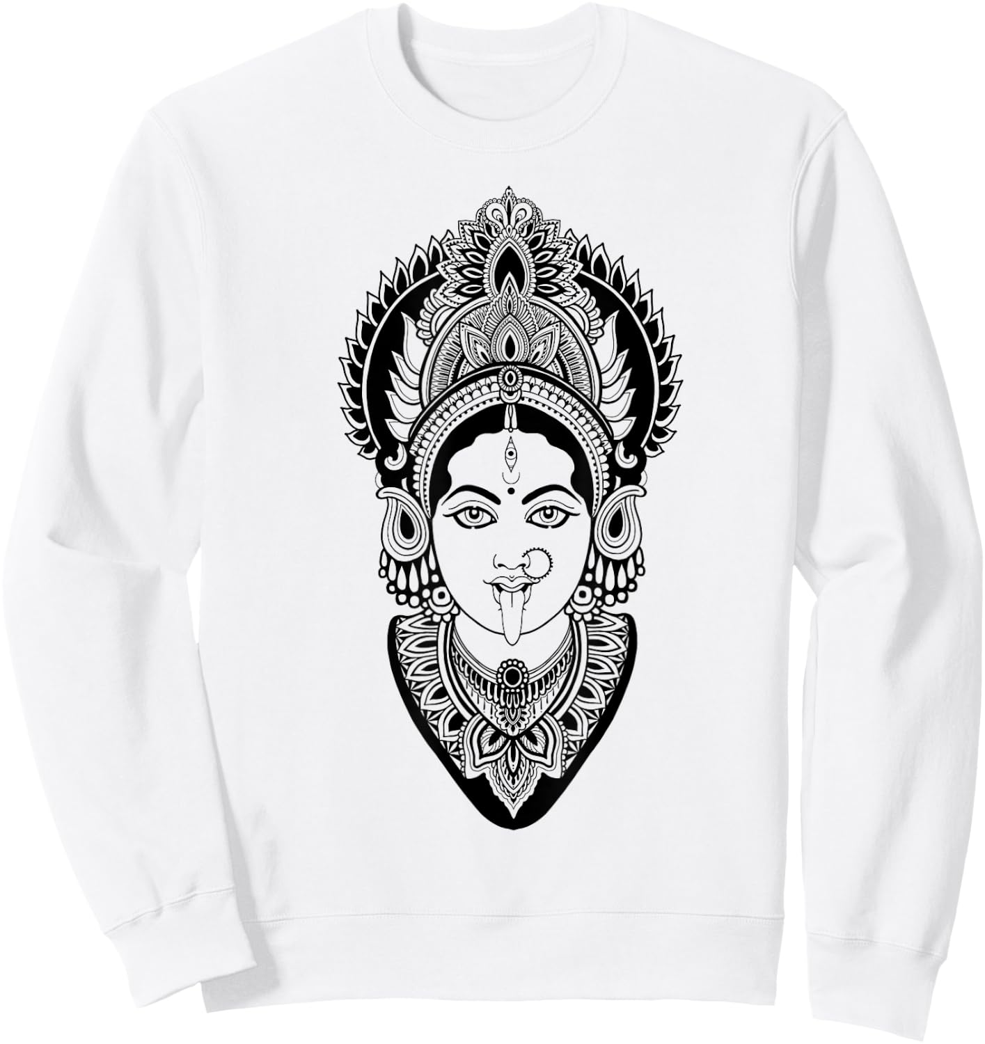 Kali Goddess deity Indian India Hindu yoga T shirt Sweatshirt - Sweatshirt | White