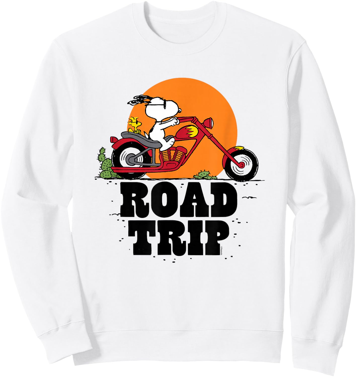Peanuts Snoopy Road Trip , blue Sweatshirt - Sweatshirt | White