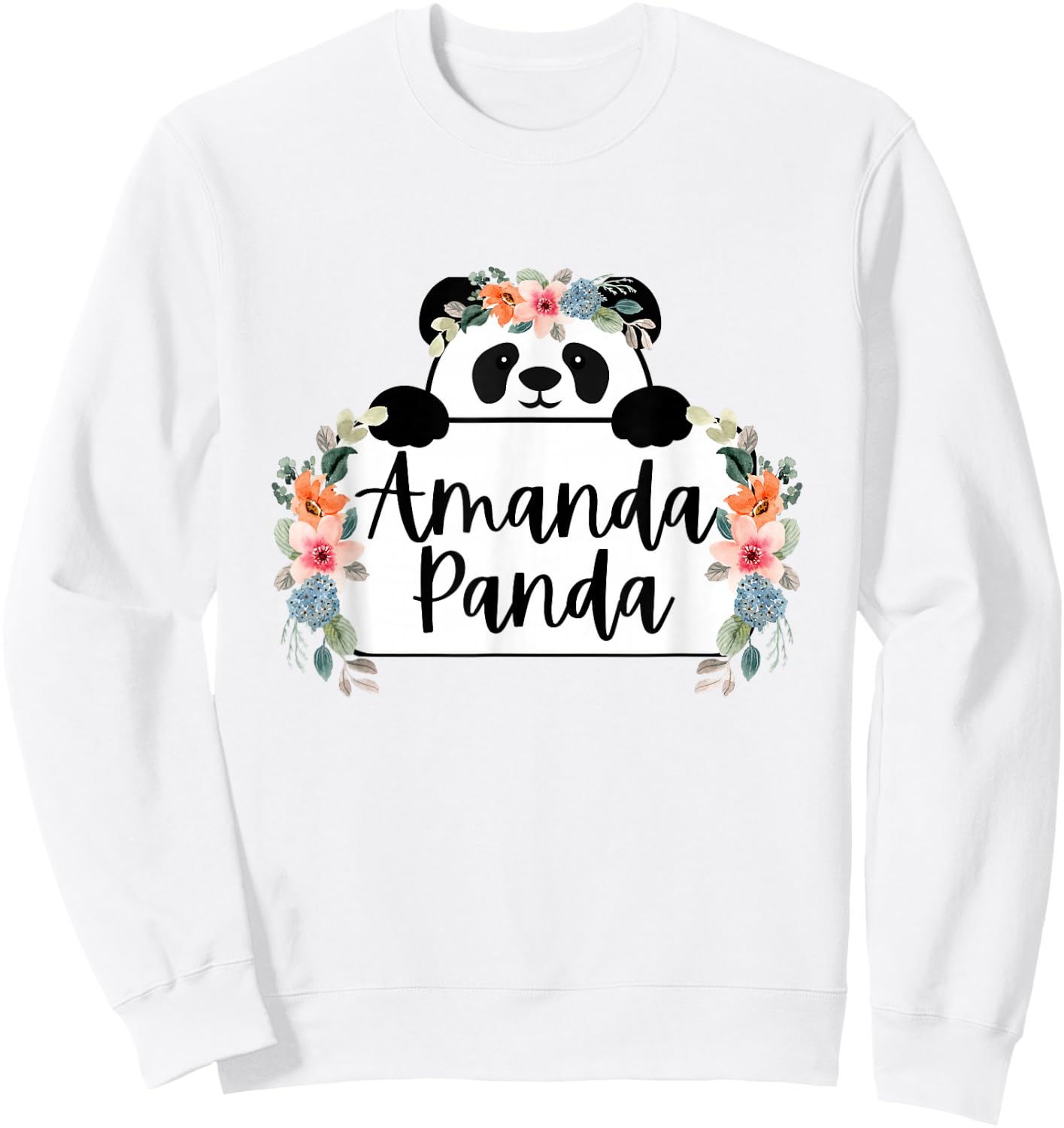 Amanda Panda Nickname Sweatshirt - Sweatshirt | White