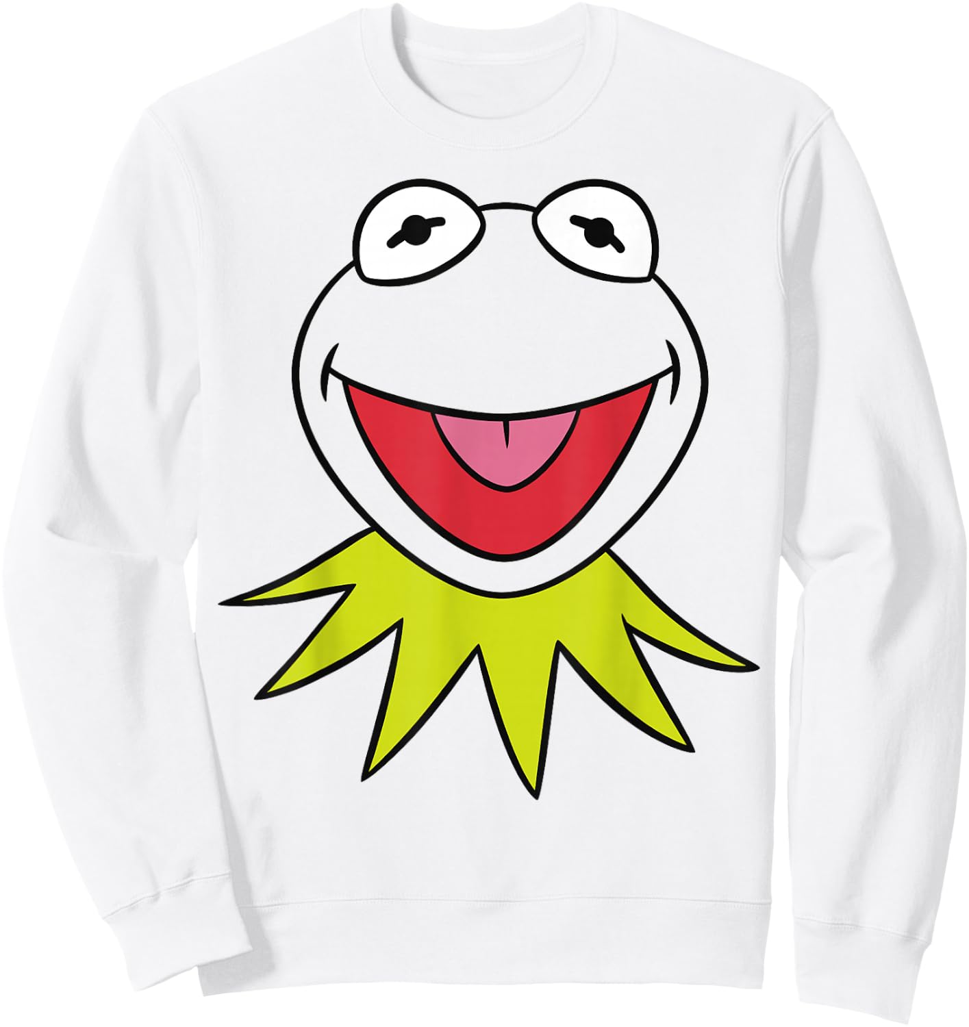 Disney The Muppets Kermit Big Face Vintage Portrait Sweatshirt - Sweatshirt | White