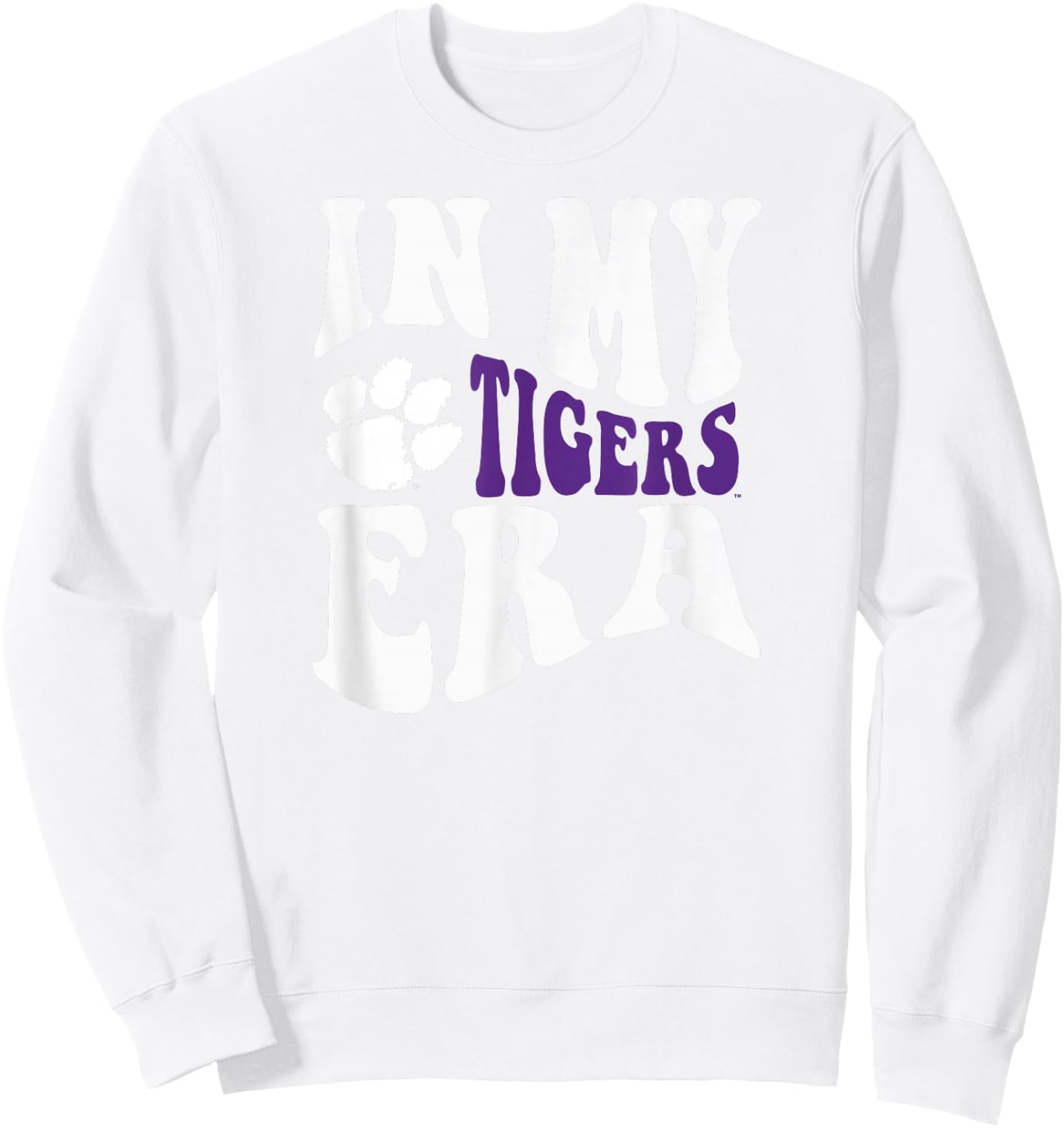 Clemson Tigers Era Orange Officially Licensed Sweatshirt - Sweatshirt | White