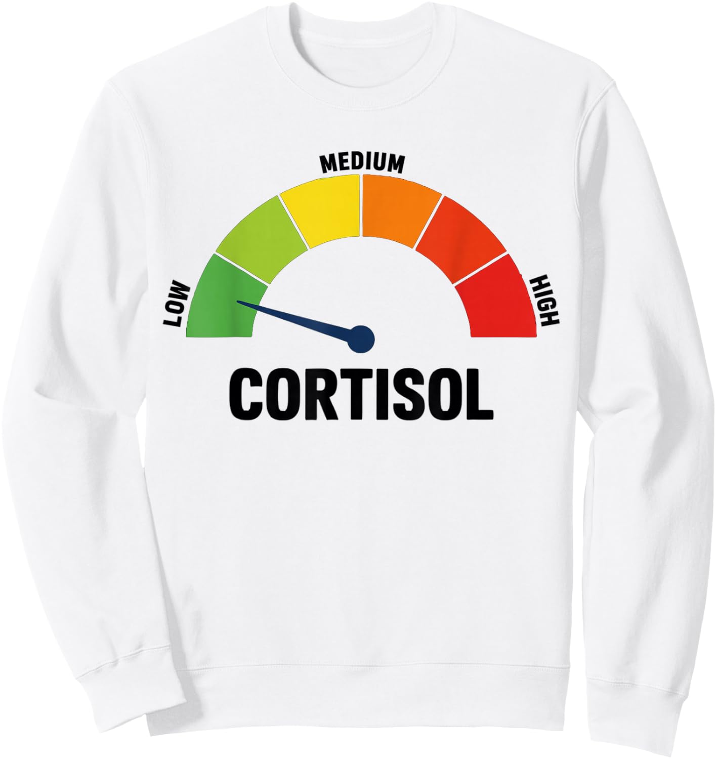 Niedriger Cortisolspiegel Meme Sweatshirt - Sweatshirt | White