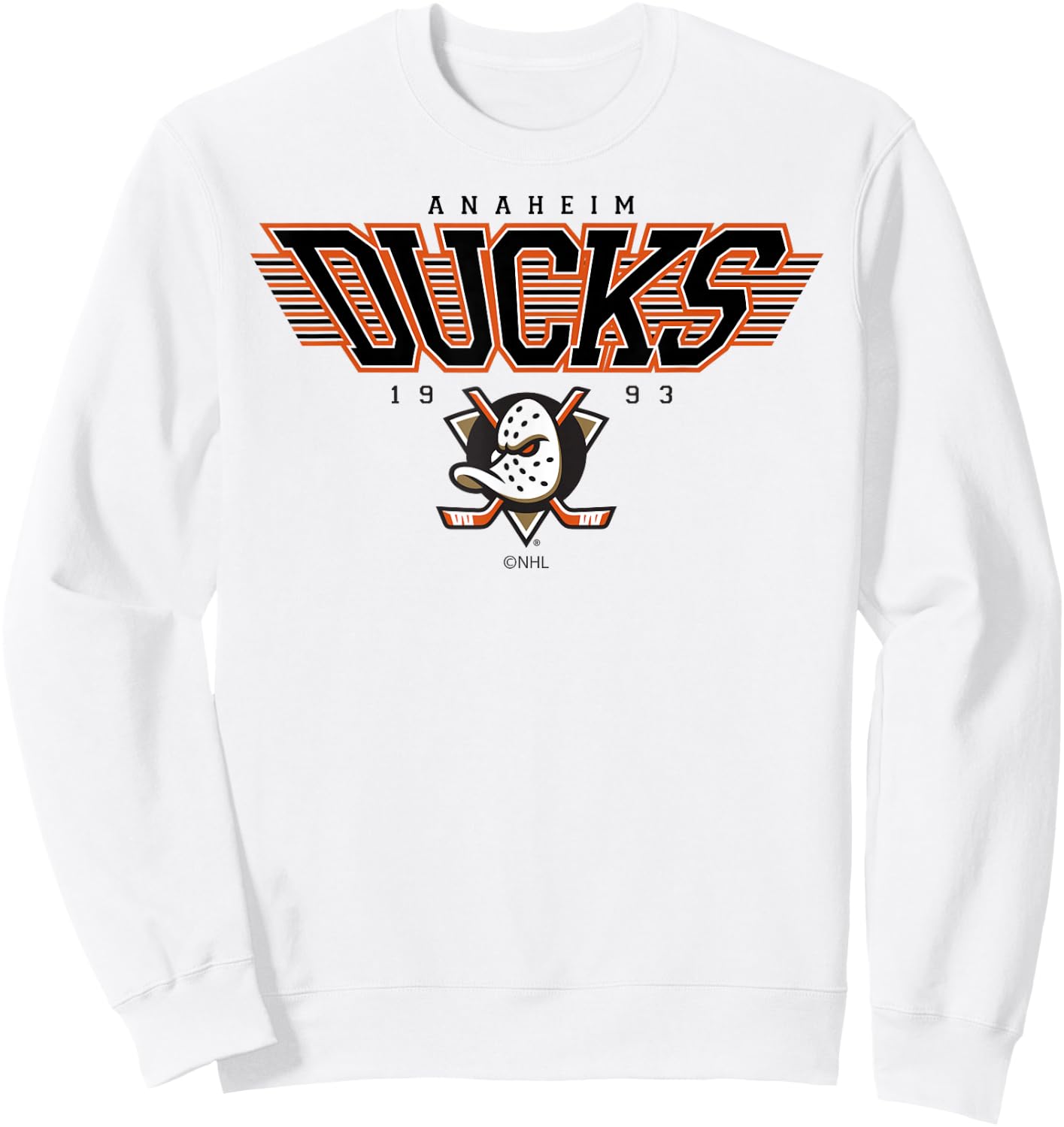 Anaheim Ducks Laser Officially Licensed Sweatshirt - Sweatshirt | White