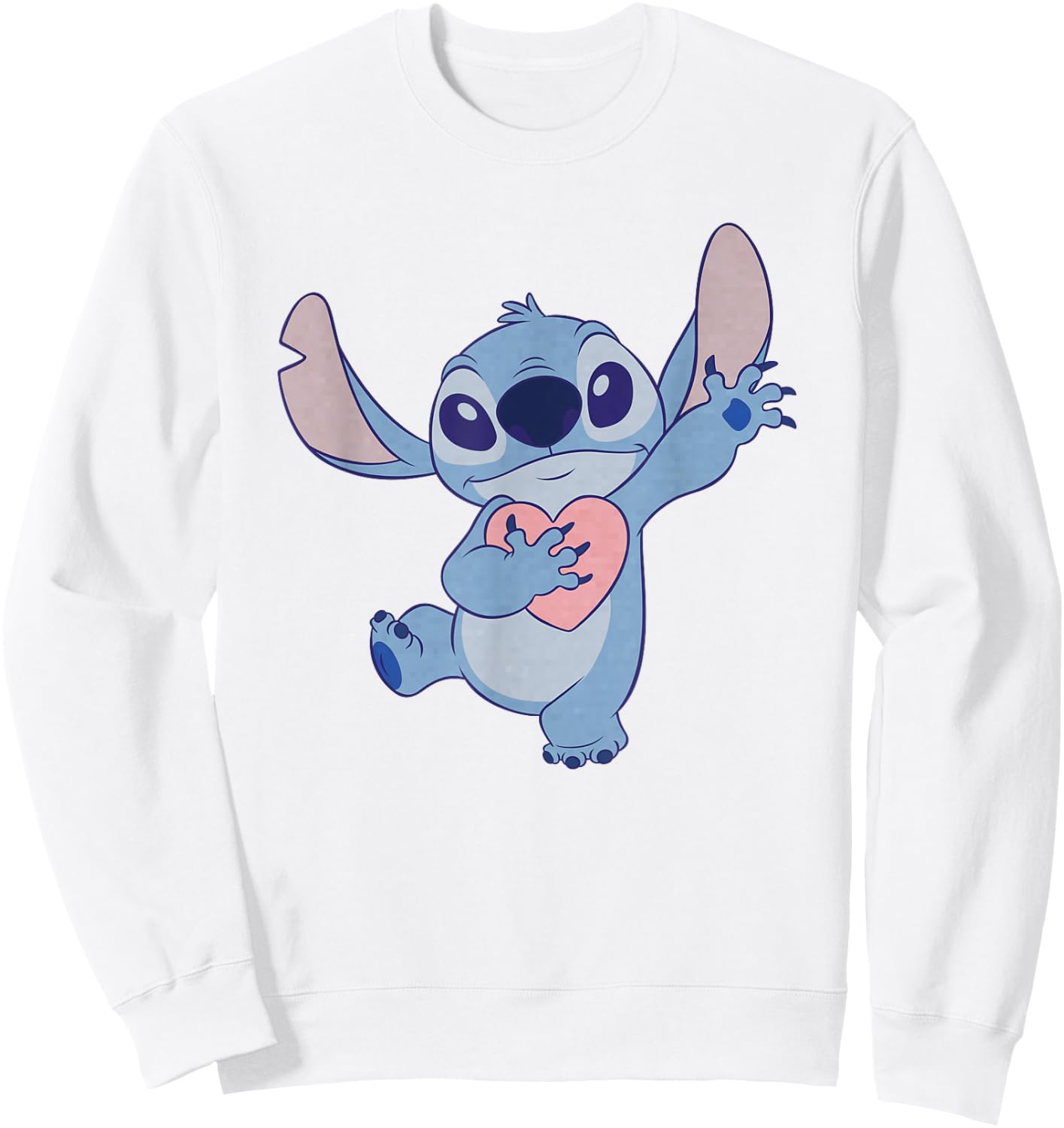 Lilo And Stitch Heart Nightdress , White Sweatshirt - Sweatshirt | White
