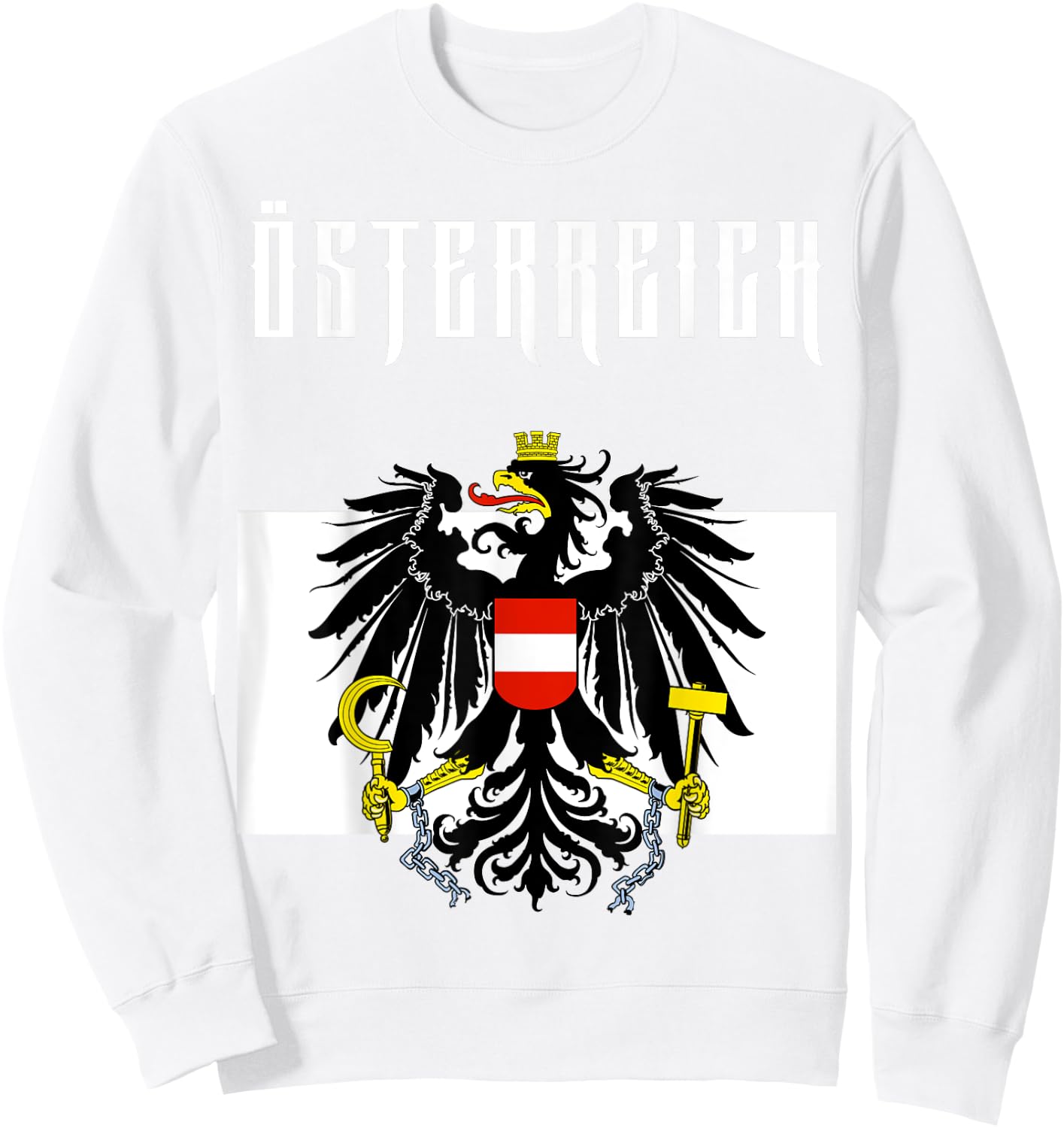 Drapeau de l'Österreich, drapeau de l'Österreichische, drapeau patriotique autrichien Sweatshirt - Sweatshirt | White
