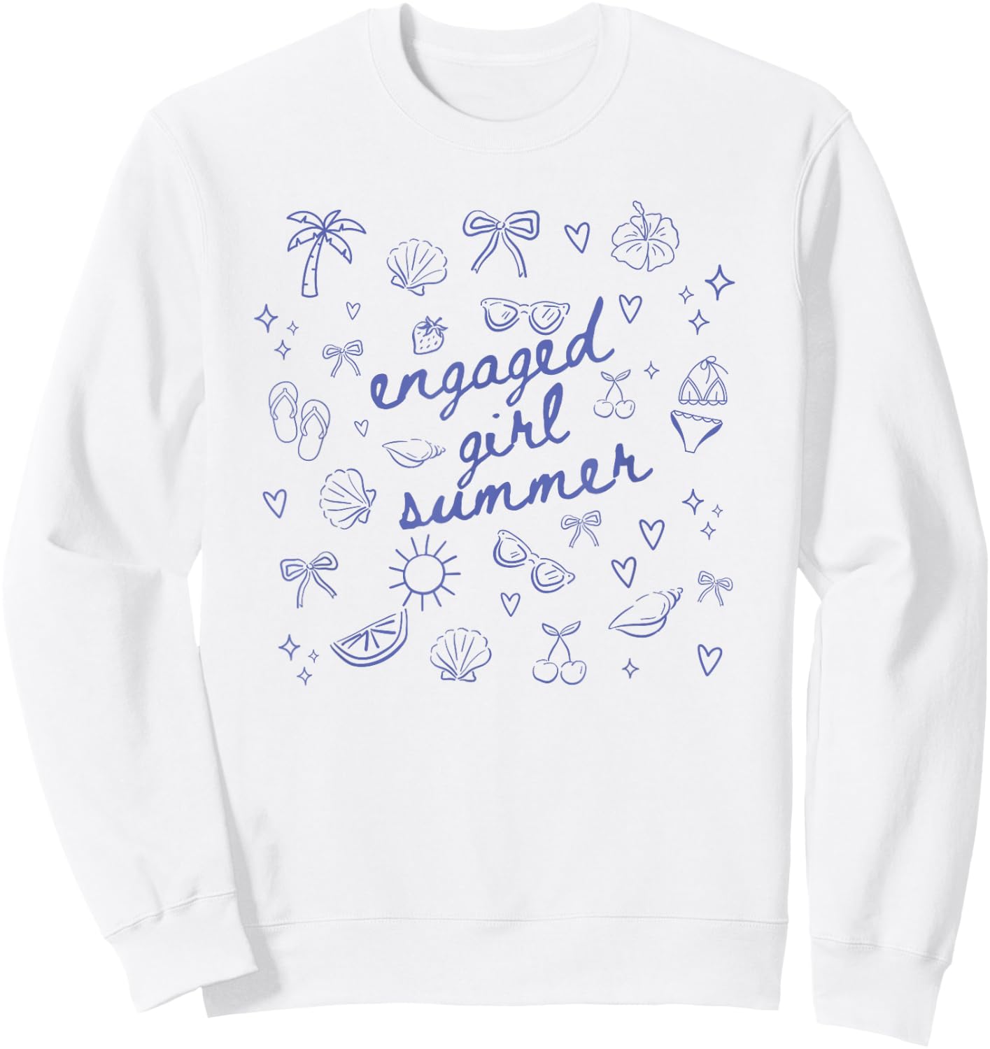 Engaged Girl Summer Coastal Bride to Be Sweatshirt - Sweatshirt | White