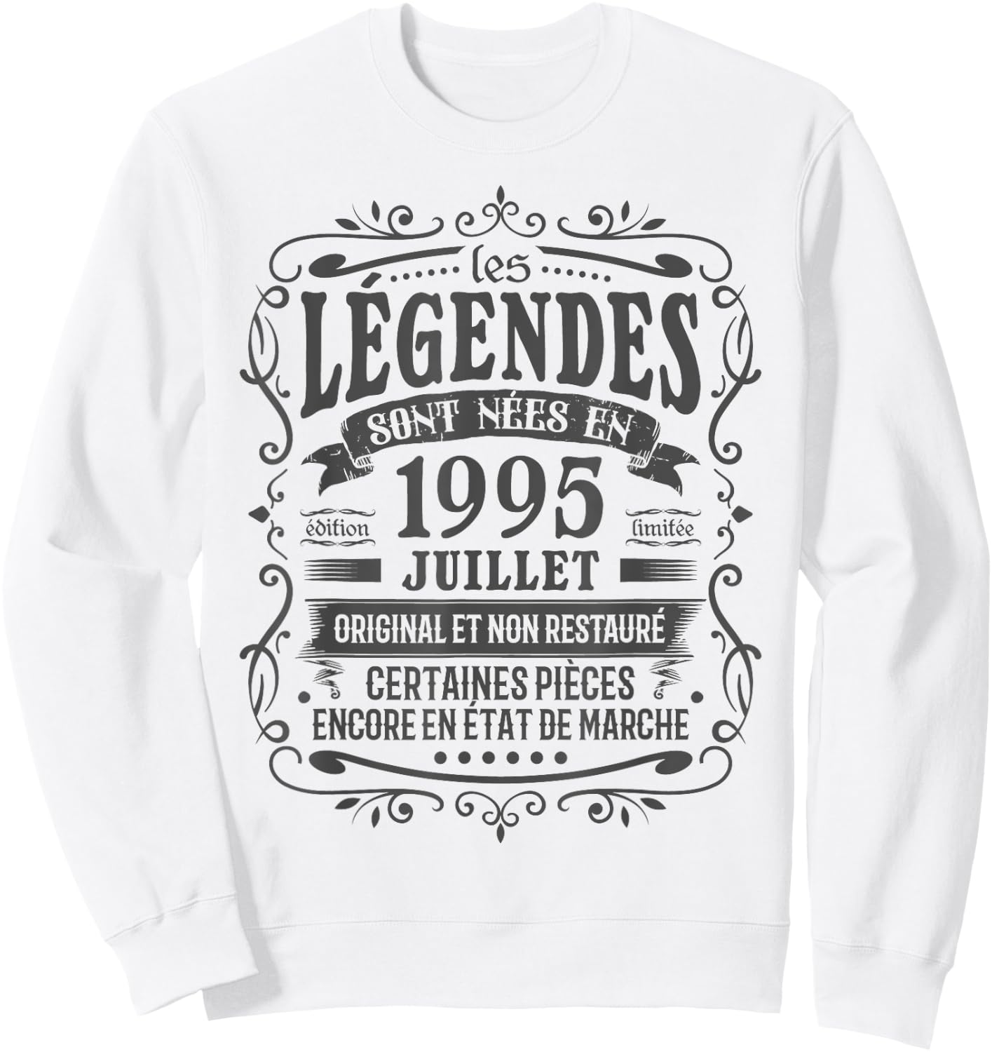 July 1995 Birthday 30 years Man Born In July 1995 Sweatshirt - Sweatshirt | White