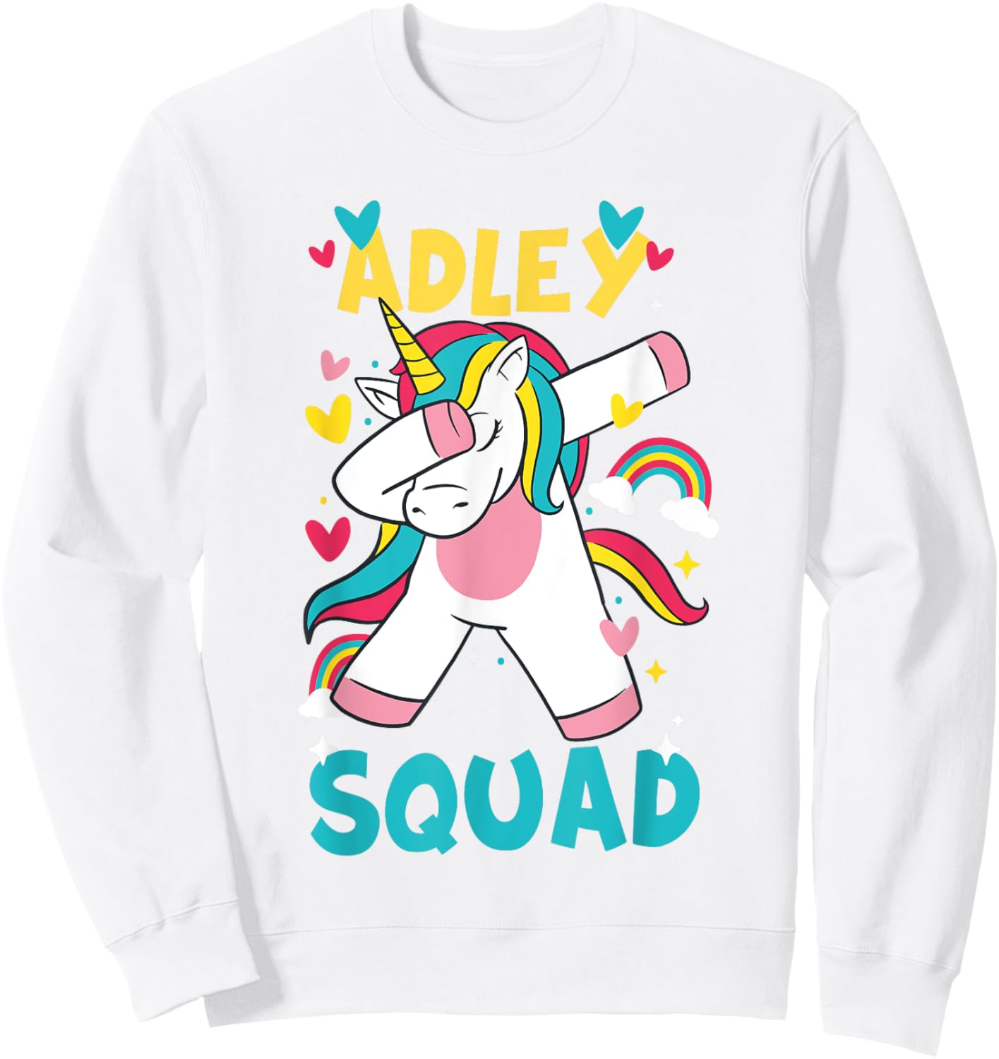 Adley Merch Unicorn Design Sweatshirt - Sweatshirt | White