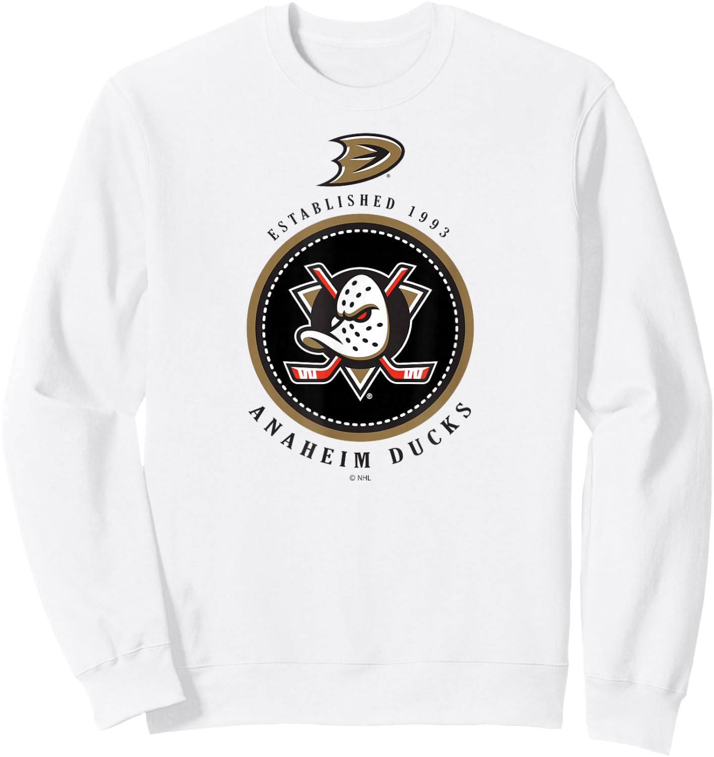 Anaheim Ducks Est 1993 Orange Officially Licensed Sweatshirt - Sweatshirt | White