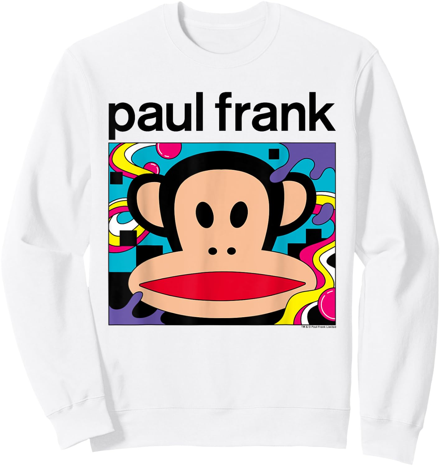 Paul Frank Julius Face Psychedelic Frame Sweatshirt - Sweatshirt | White
