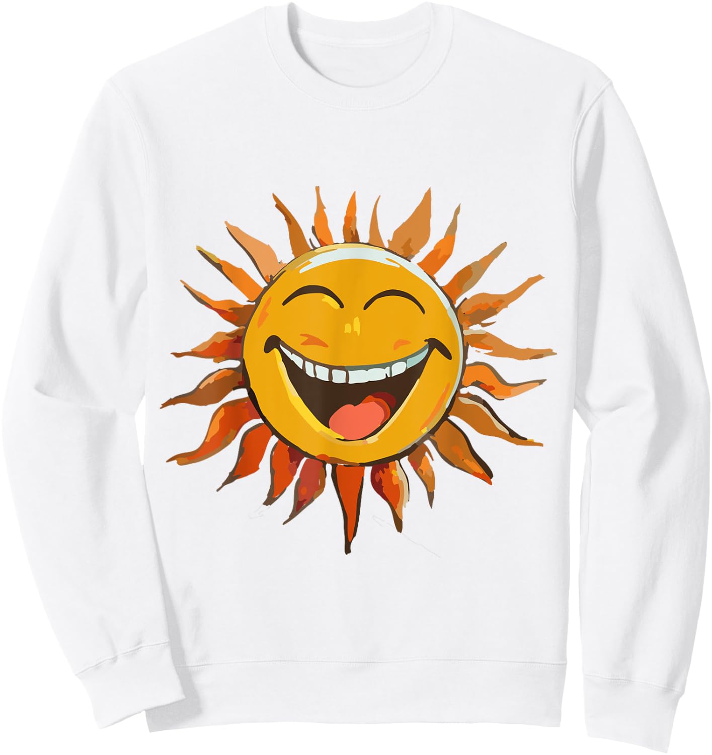 coole Sonne mit lachendem Gesicht Sweatshirt - Sweatshirt | White