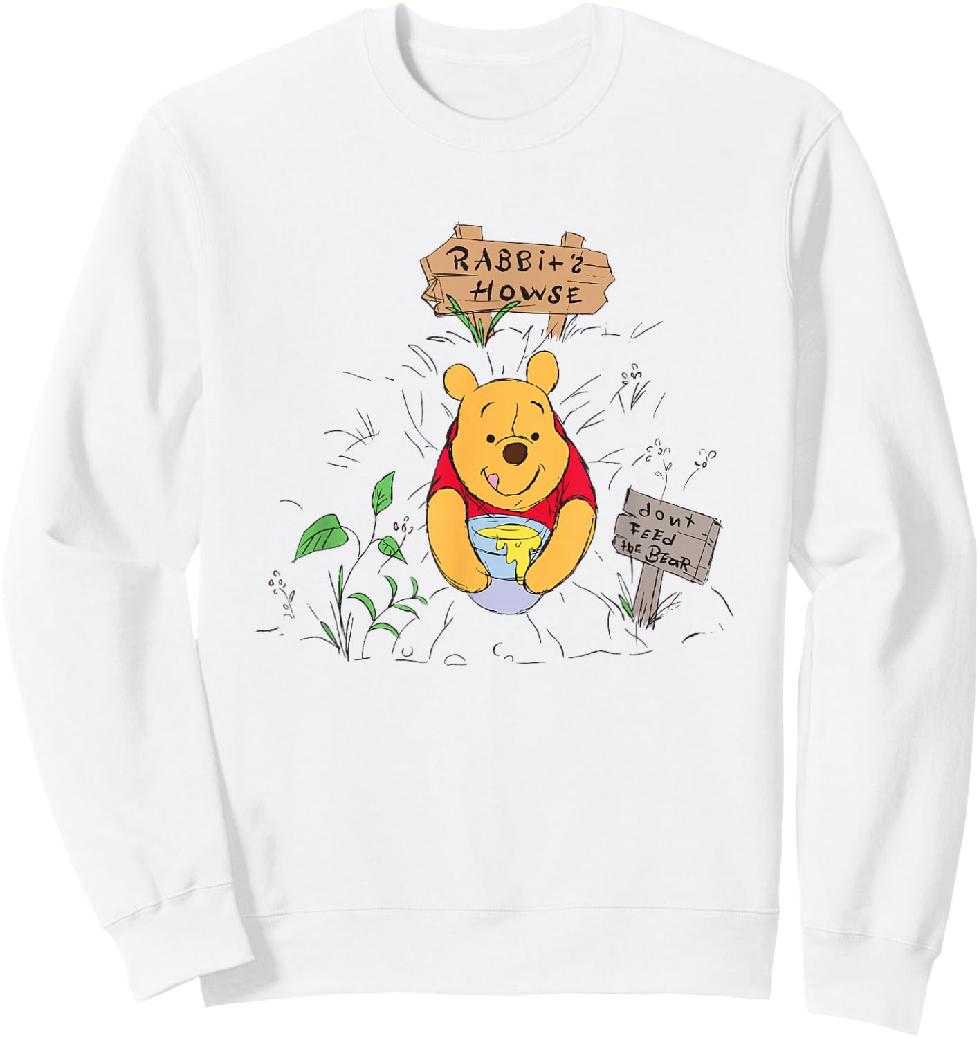Disney Winnie the Pooh Rabbit Howse Don't Feed The Bear F&B Sweatshirt - Sweatshirt | White