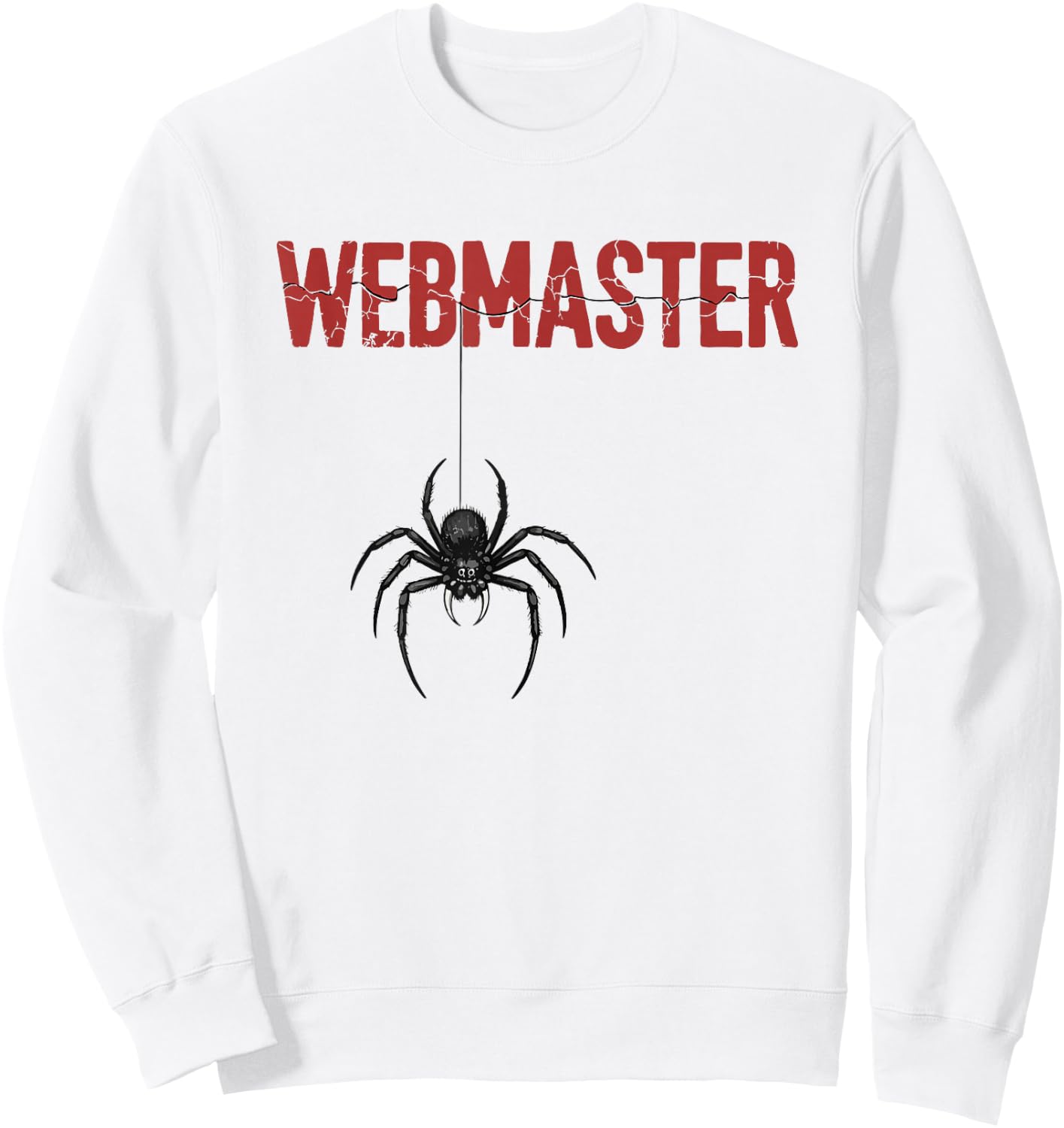 Spider Webmaster Funny Web Builder Spider Design Sweatshirt - Sweatshirt | White