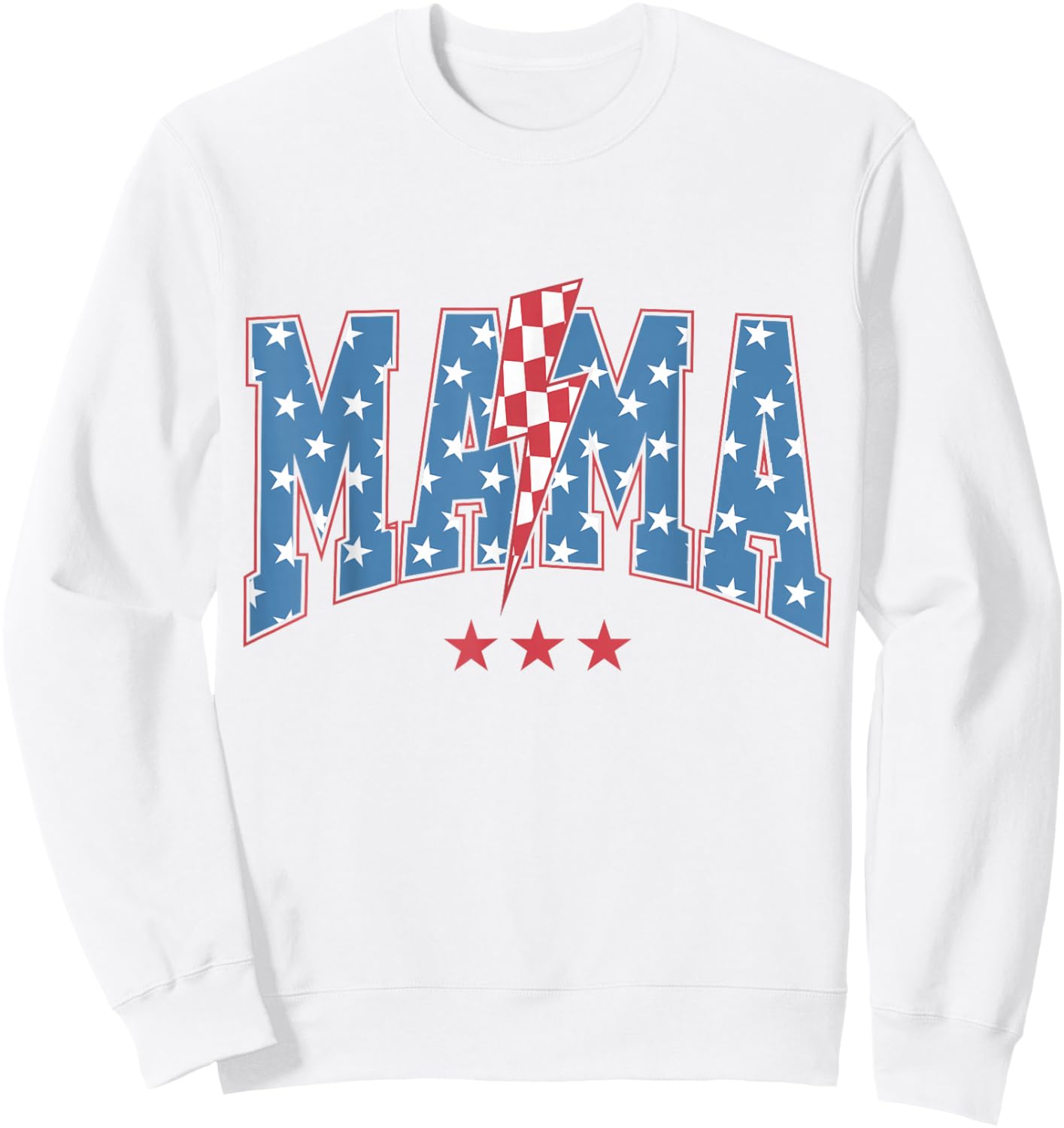 Mama Dada Mini 4th of July American Family Matching Sweatshirt - Sweatshirt | White