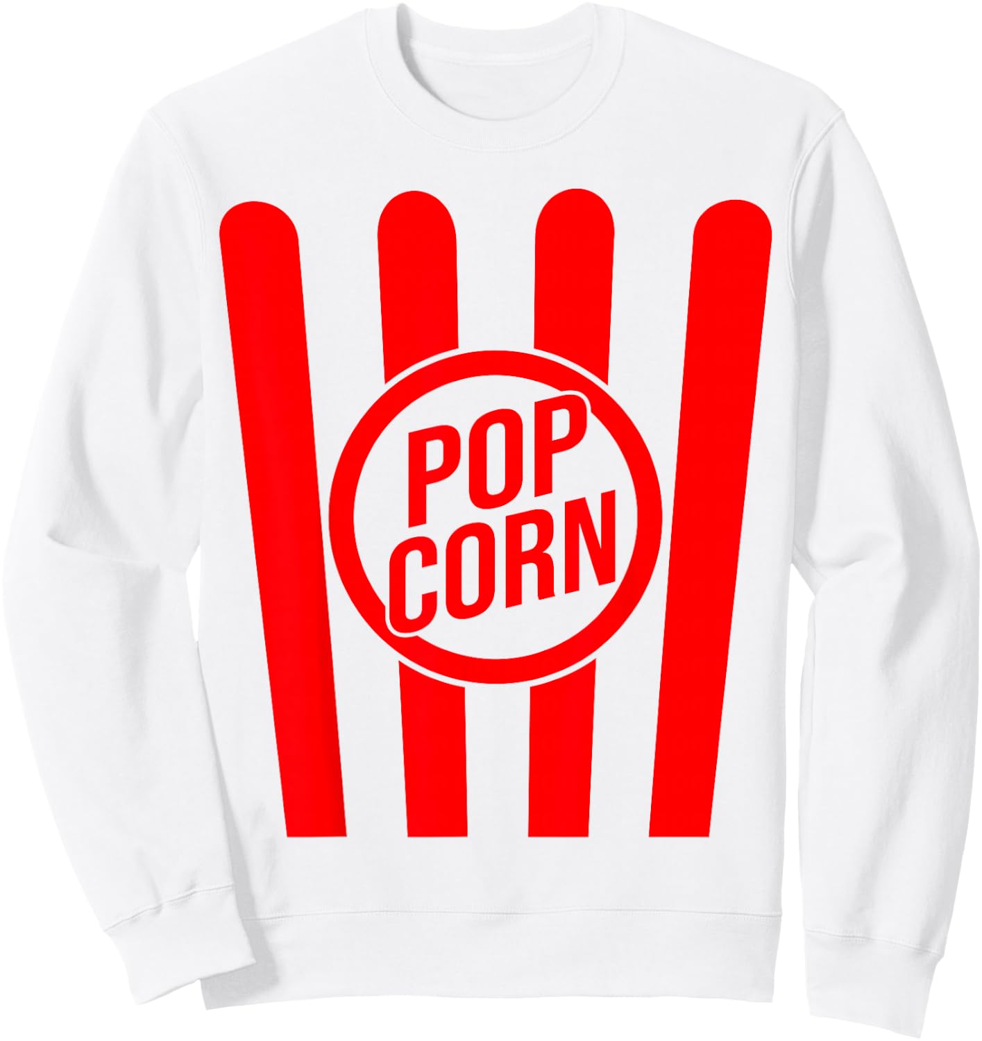 Retro Popcorn Costume for Carnival Fancy Dress , White Sweatshirt - Sweatshirt | White