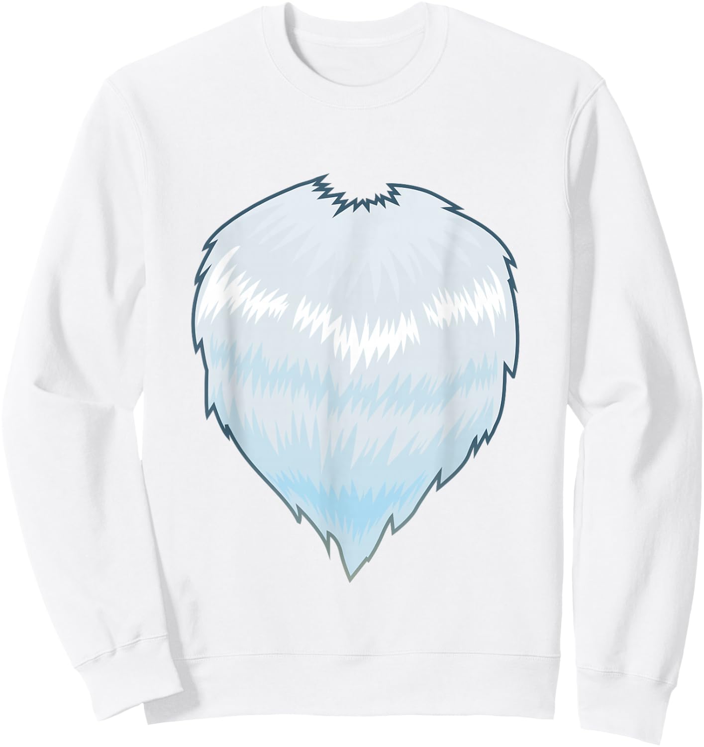 Fox Costume Furry Body Chest Cosplay Easy Halloween Sweatshirt - Sweatshirt | White