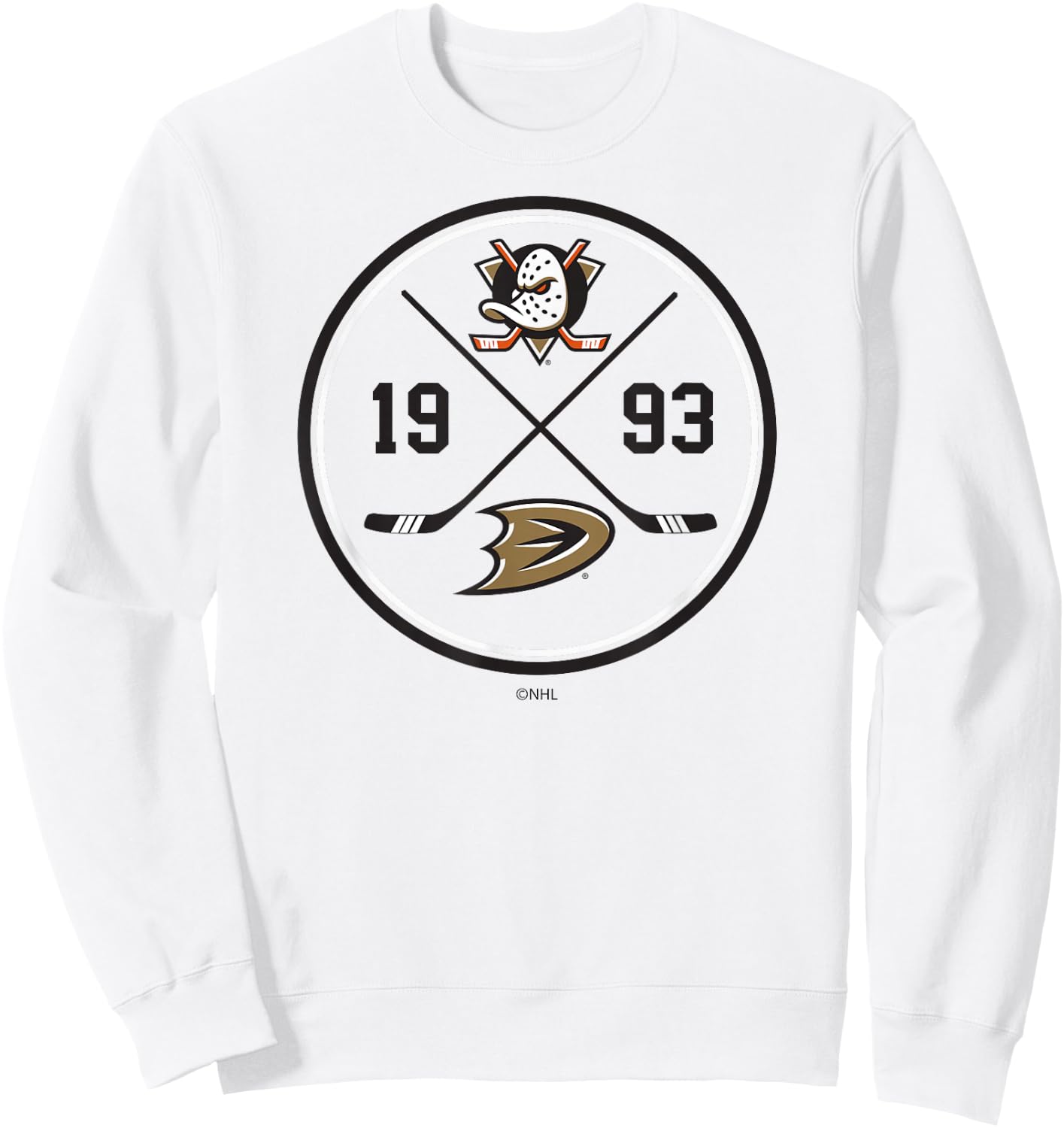 Anaheim Ducks Prize Orange Officially Licensed Sweatshirt - Sweatshirt | White