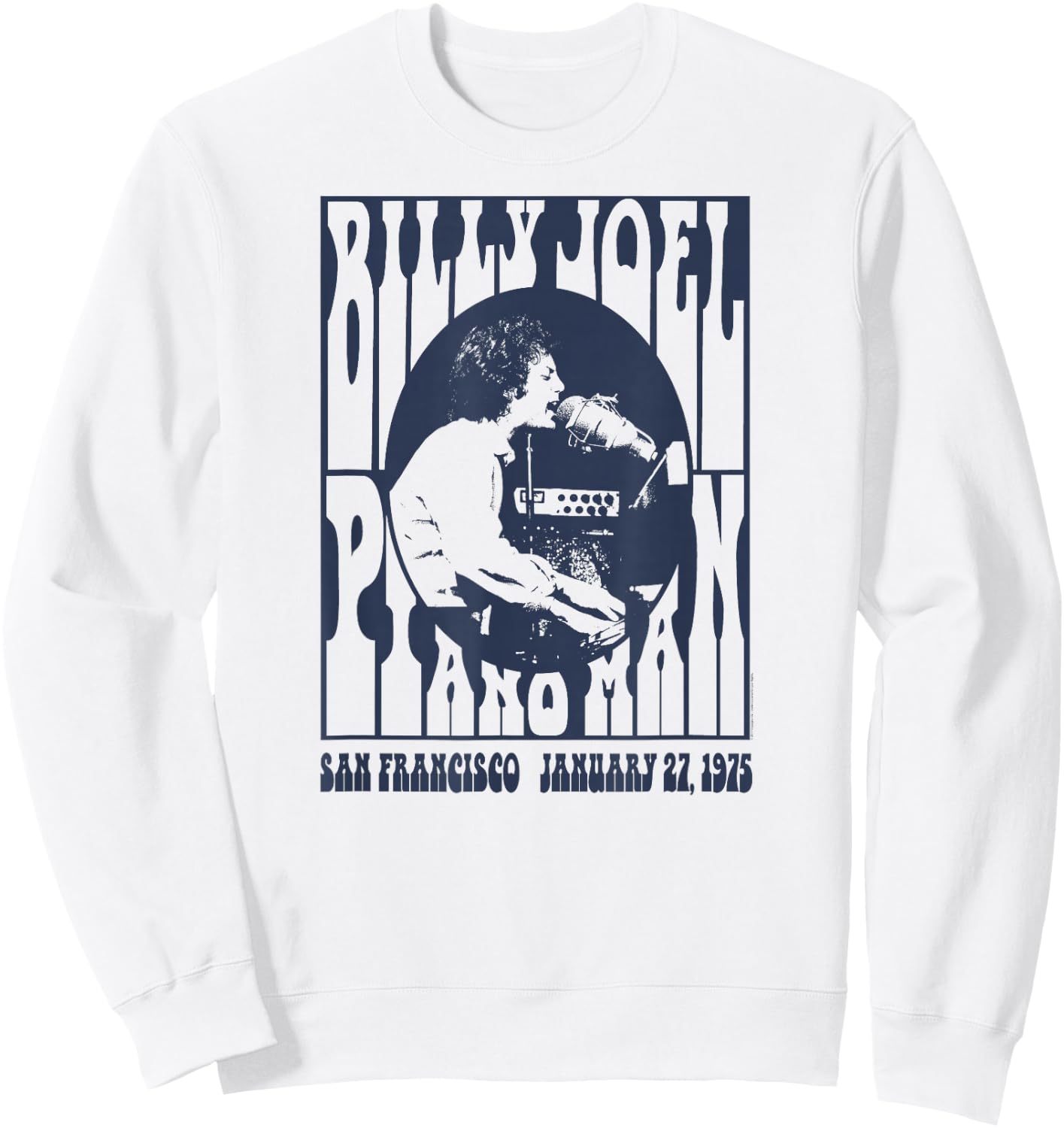 Billy Joel - Piano Man, 1975 Sweatshirt - Sweatshirt | White