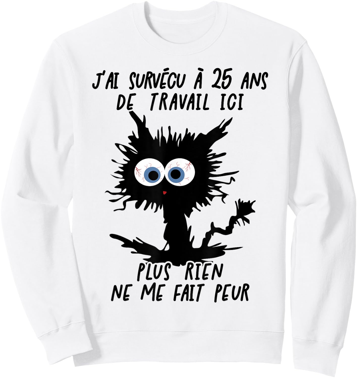 I Survived 25 Years Working Here , grey, S Sweatshirt - Sweatshirt | White