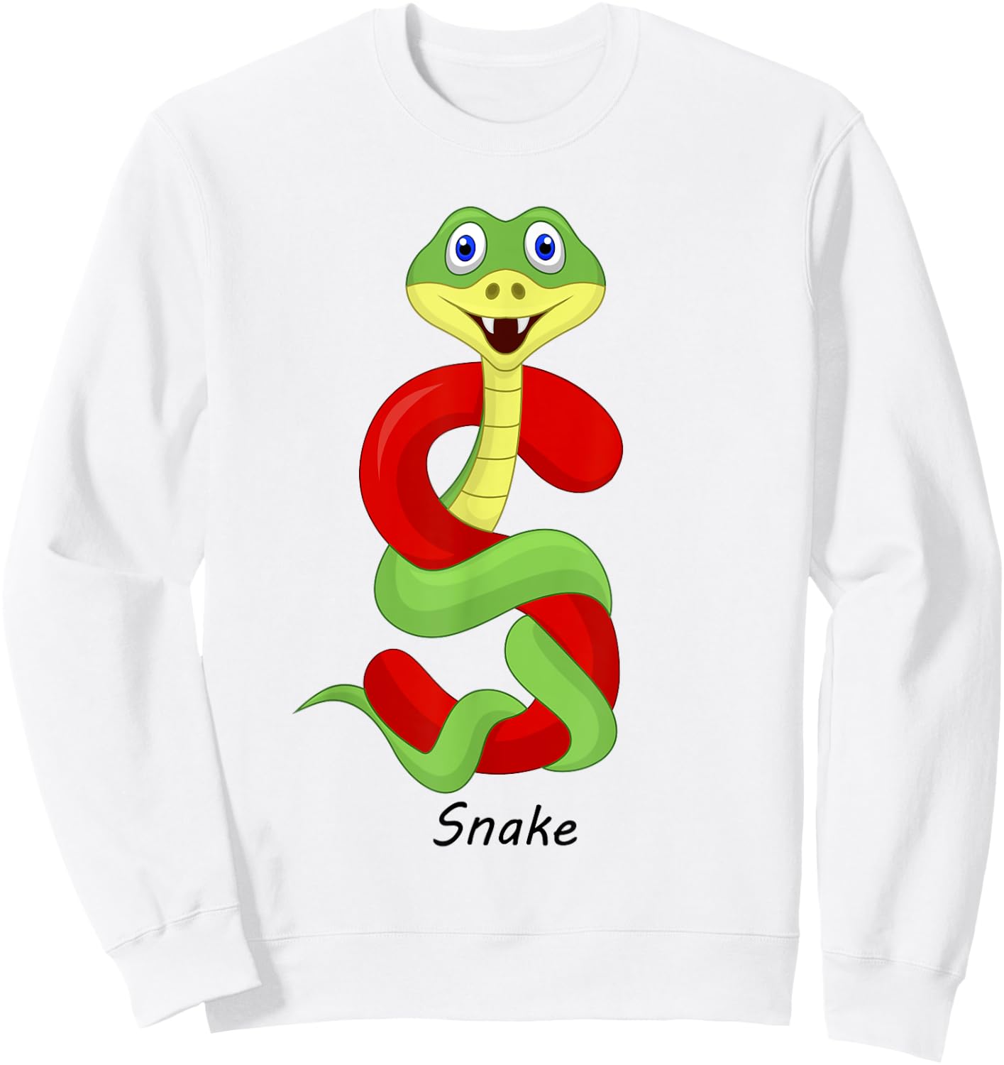 Children's Letters Motif S Like Snake Sweatshirt - Sweatshirt | White
