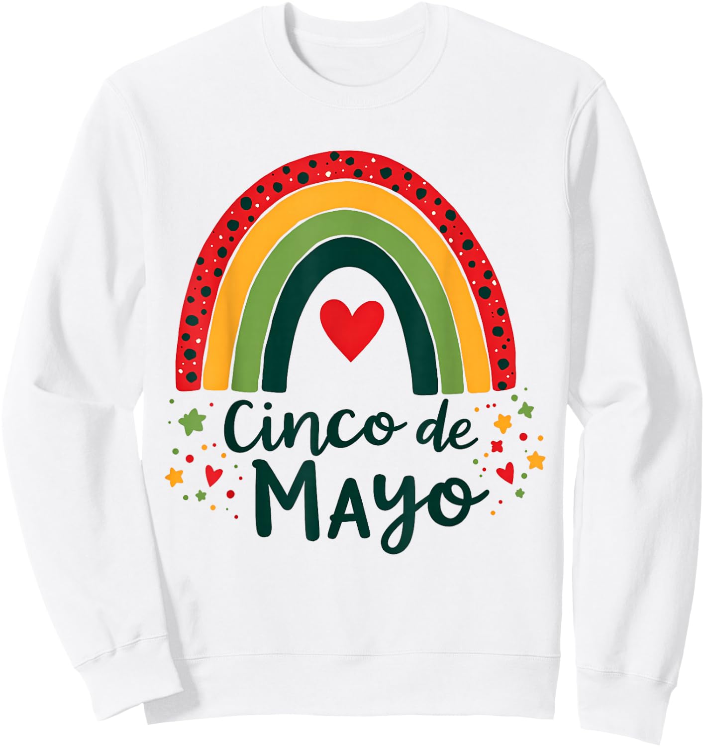 Cinco De Mayo Mexican Rainbow Leopard Teacher Mexico Themed Sweatshirt - Sweatshirt | White