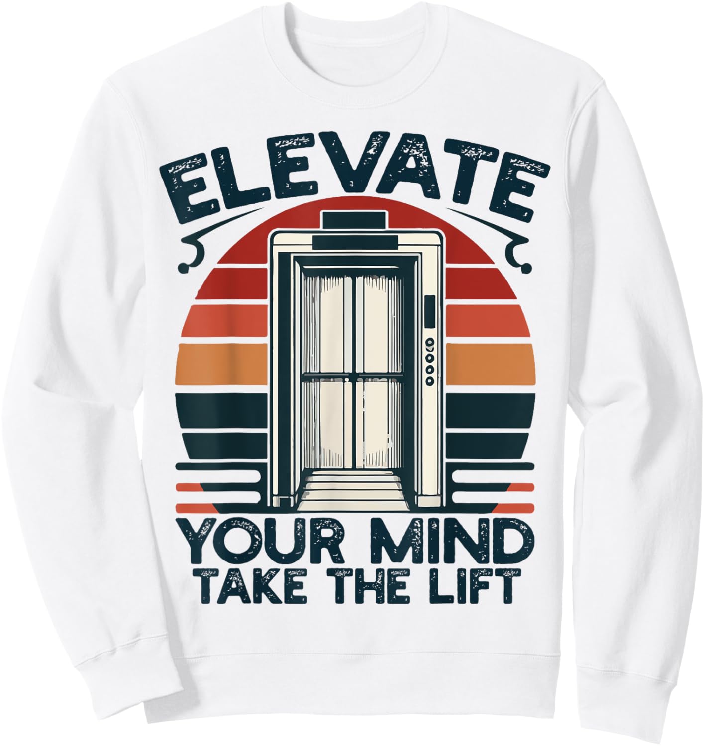 Elevate your mind, take the lift Funny Elevator Mechanic Boy Sweatshirt - Sweatshirt | White