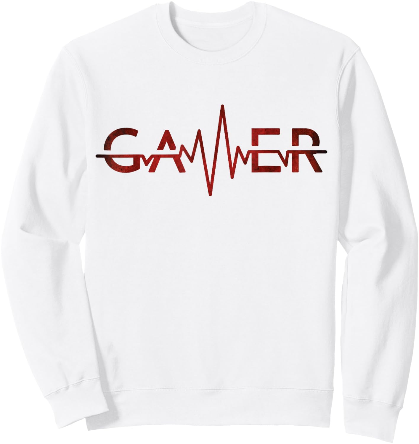 Video Games Players Gamer Heartbeat Sweatshirt - Sweatshirt | White