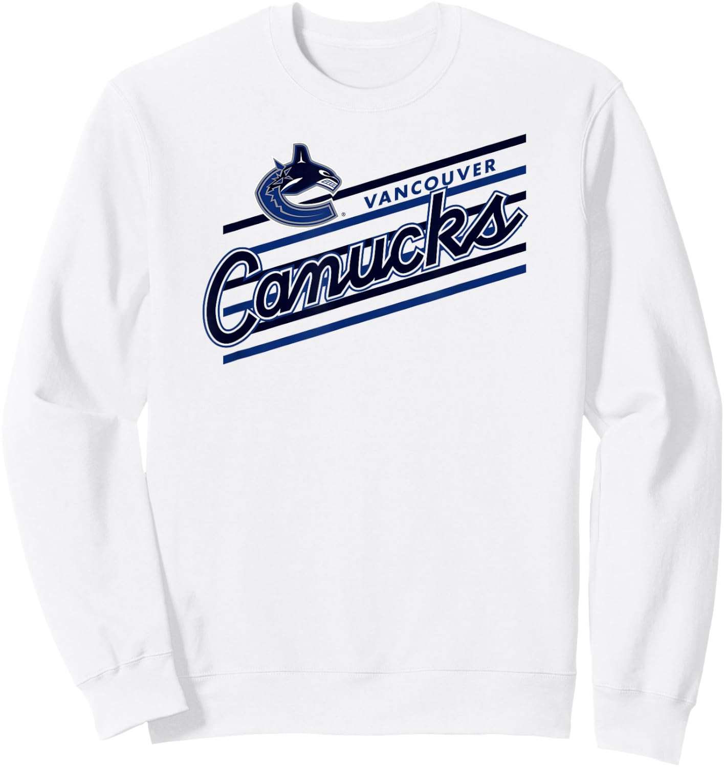 Vancouver Canucks Retro Performer Gray Officially Licensed Sweatshirt - Sweatshirt | White