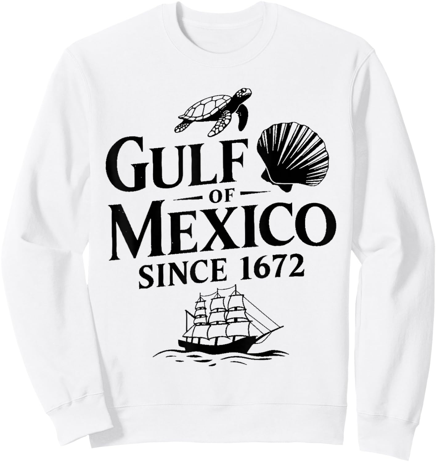 Gulf of Mexico since 1672 - Retro Gulf Mexico Forever , white, S Sweatshirt - Sweatshirt | White