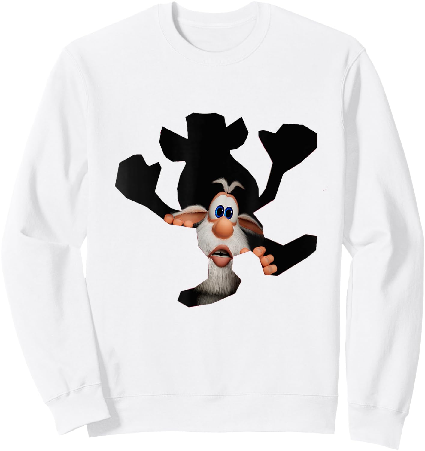 Wall Hole Booba Sweatshirt - Sweatshirt | White
