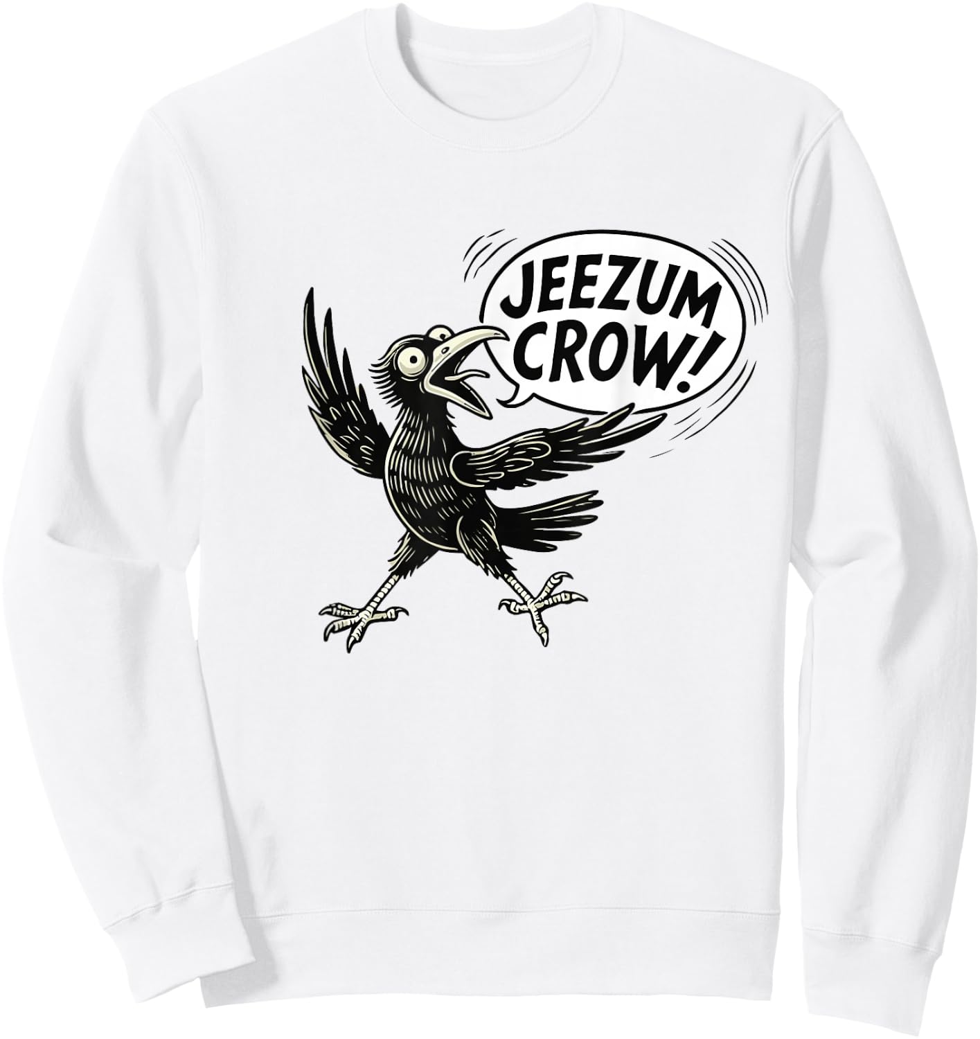 Jesus Crow, Vermont Sweatshirt - Sweatshirt | White